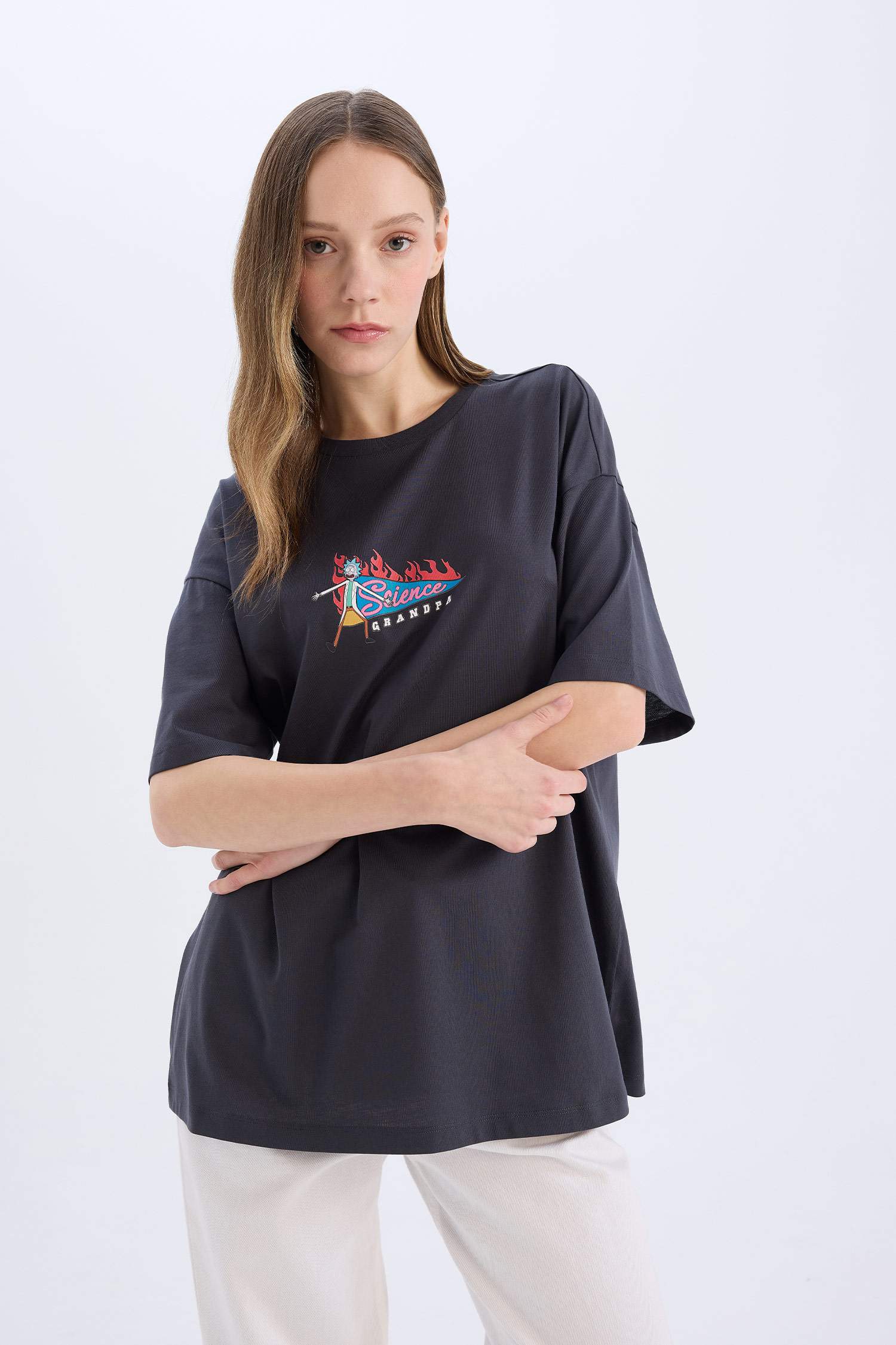 Coool Rick and Morty дөңгелек жаға үлкен Қысқа жеңді футболка