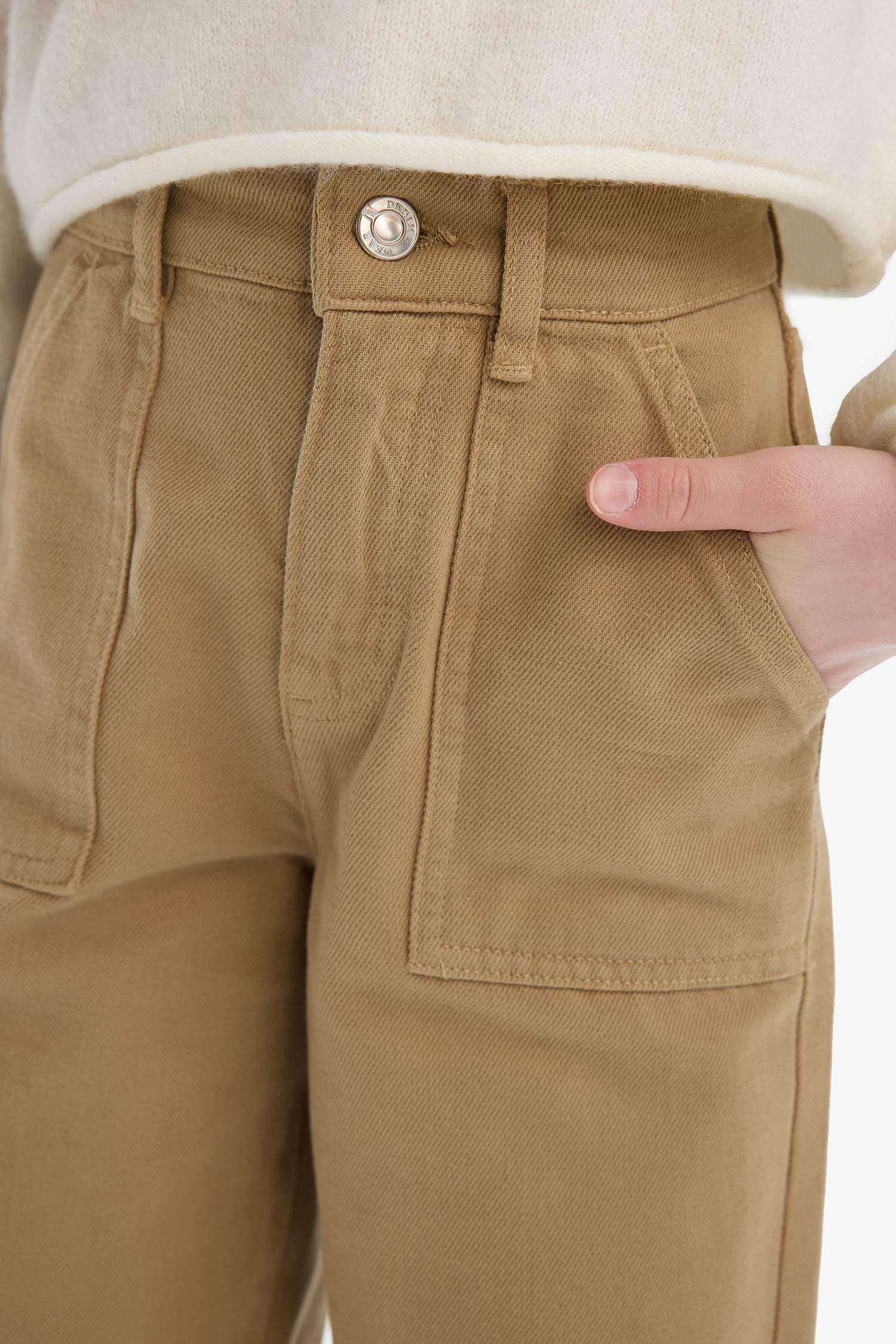 Girl Wide Leg Cotton Trousers