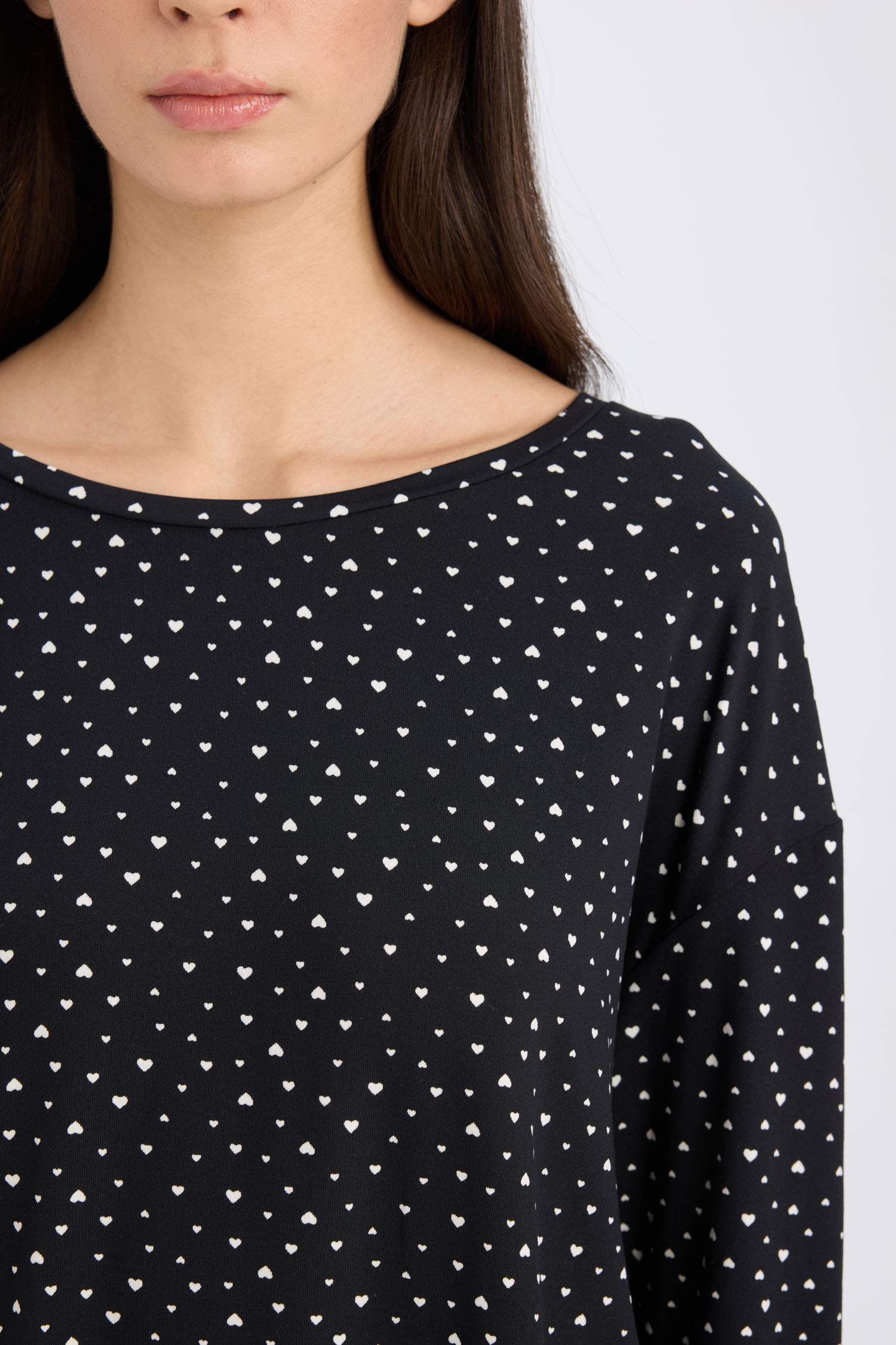 سيت بجامة سوفتشيل قصة عادية ردن طويل من Fall in Love - قطعتين