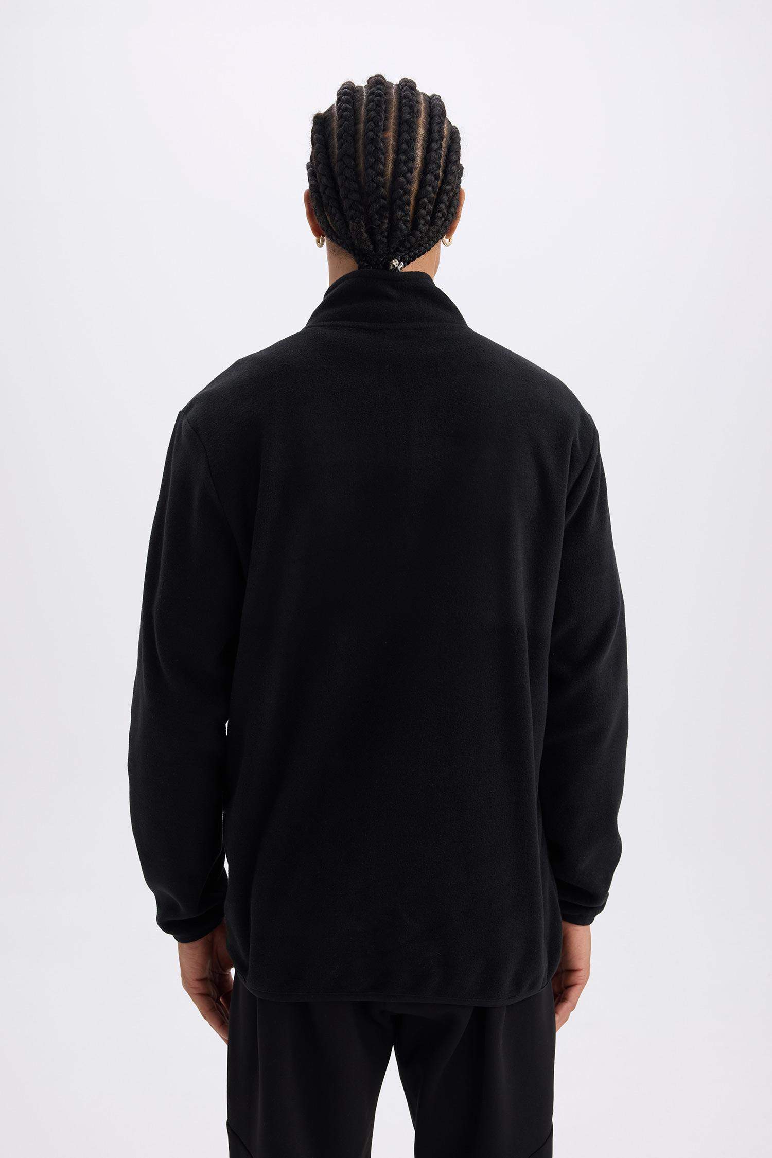 DeFactoFit Standard Fit Stand Collar Polar Sports Sweatshirt