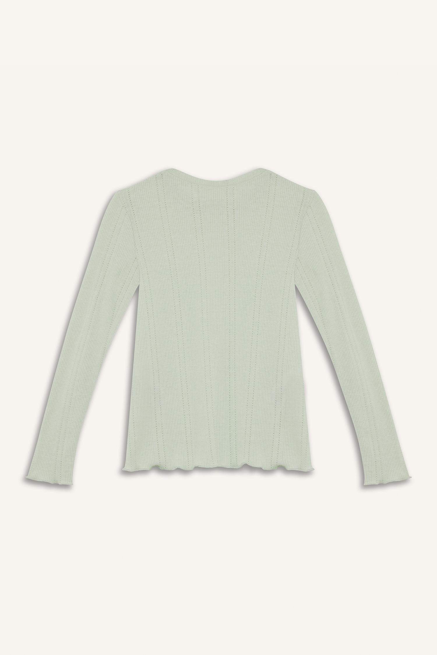 تيشيرت بناتي ردن طويل سليم فيت بياخة مستديرة