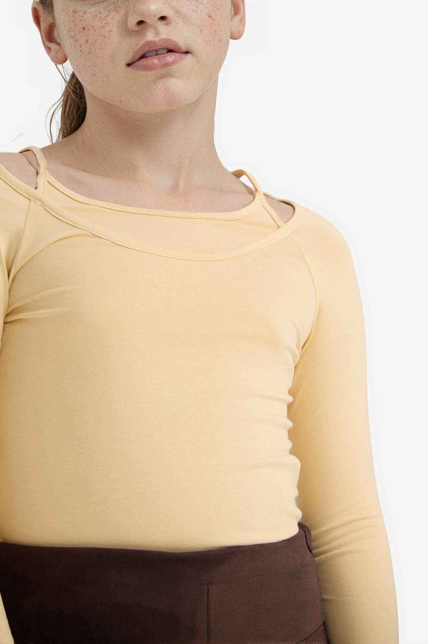 Girl Slim Fit Sweet Printed Corduroy Long Sleeve T-Shirt