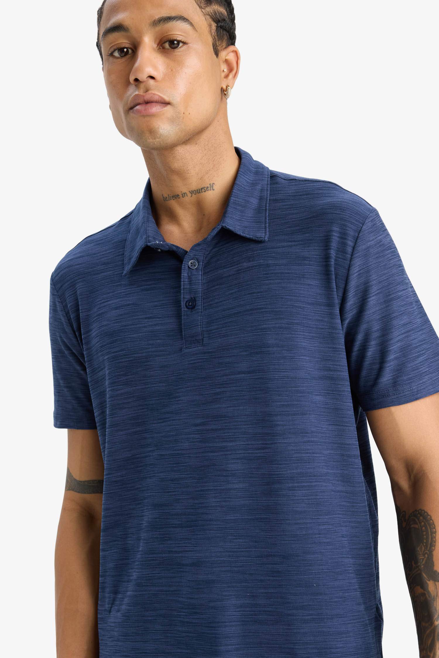 DeFactoFit Esnek Kumaş Standart Fit Polo Yaka Sporcu Kısa Kollu Tişört