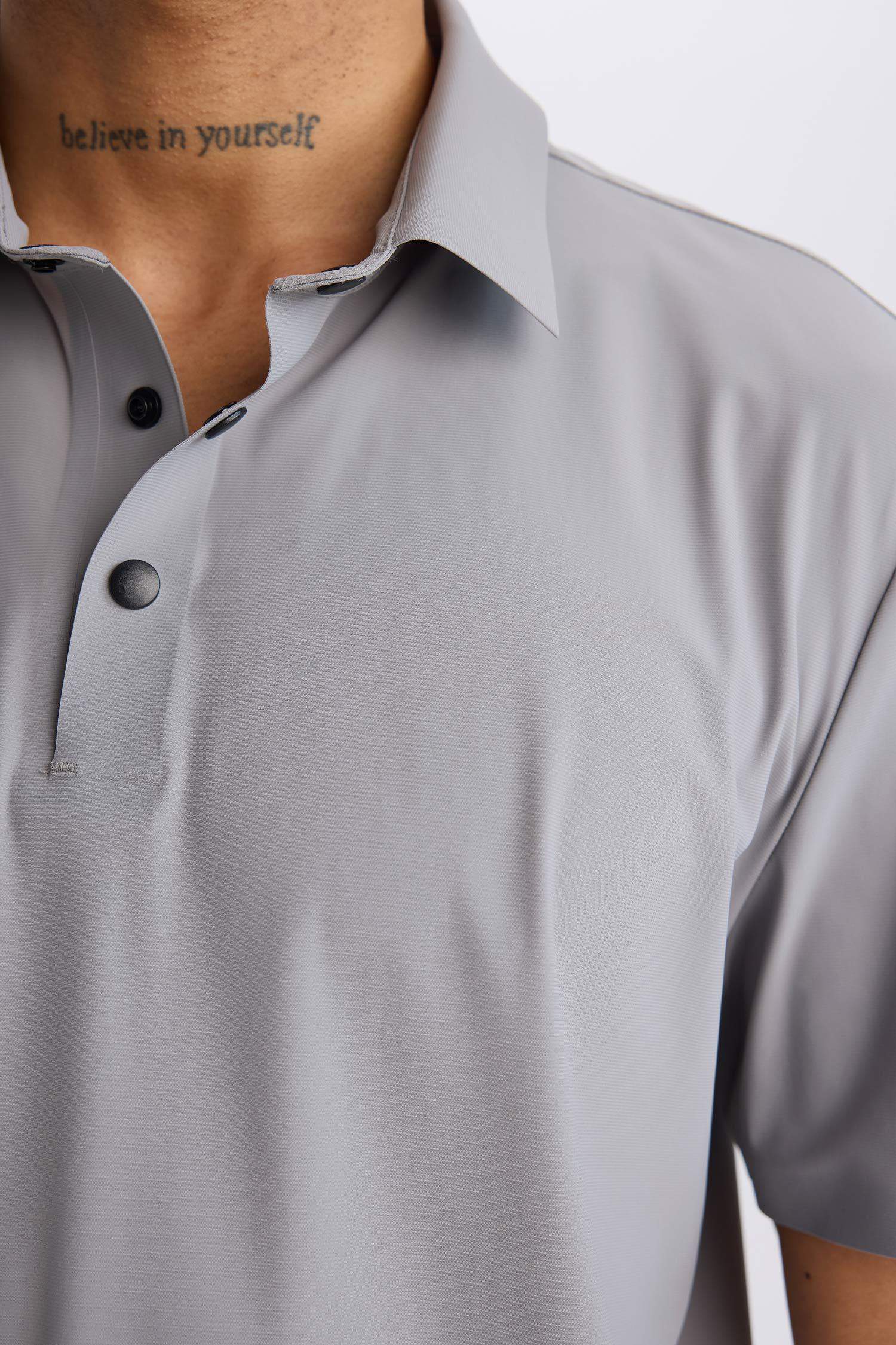 Esnek Kumaş Standart Fit Polo Yaka Sporcu Kısa Kollu Tişört