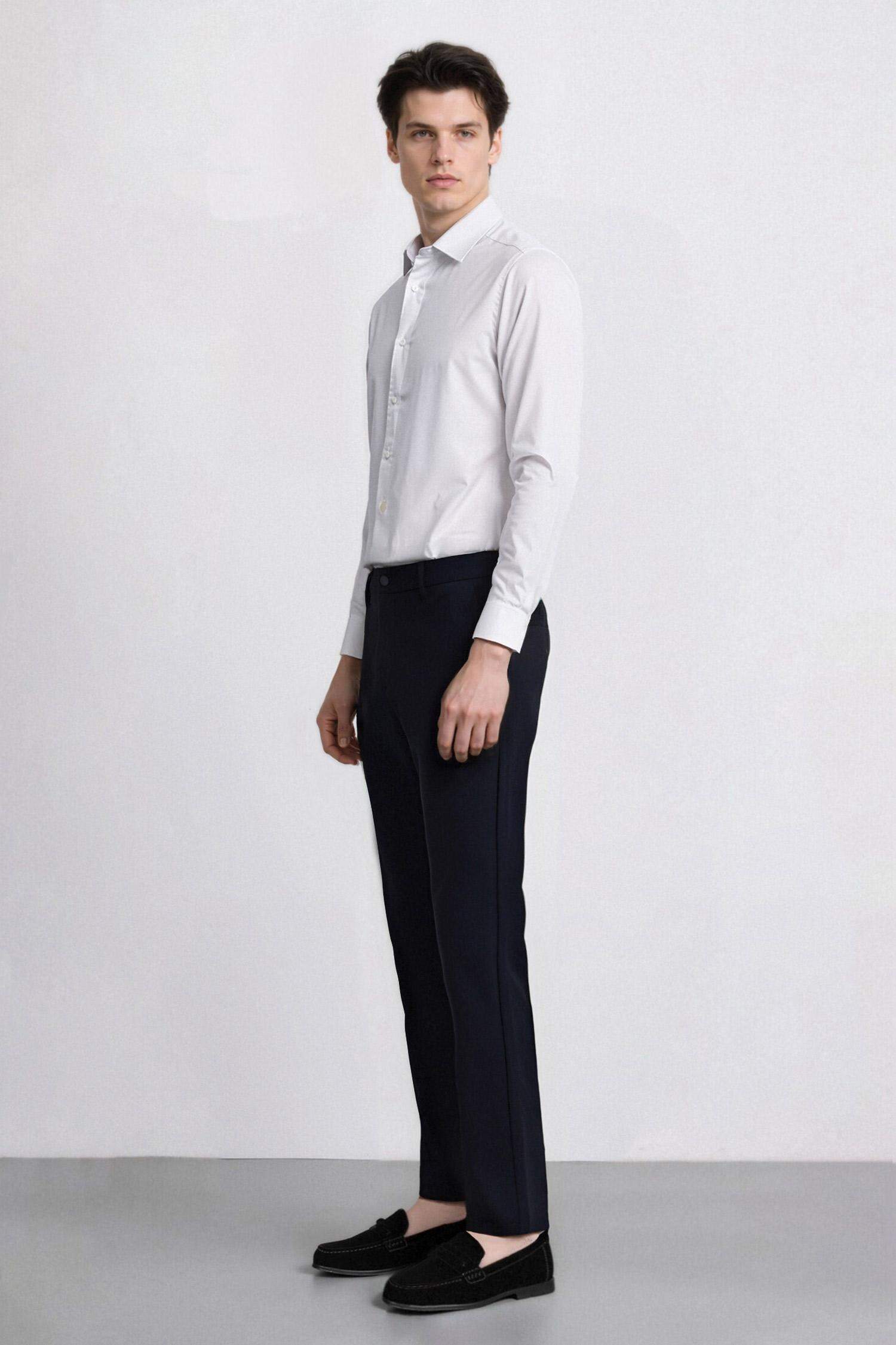 Slim Fit Dar Kesim Standart Paça Esnek Multifonksiyonel Dokuma Sporcu Pantolon