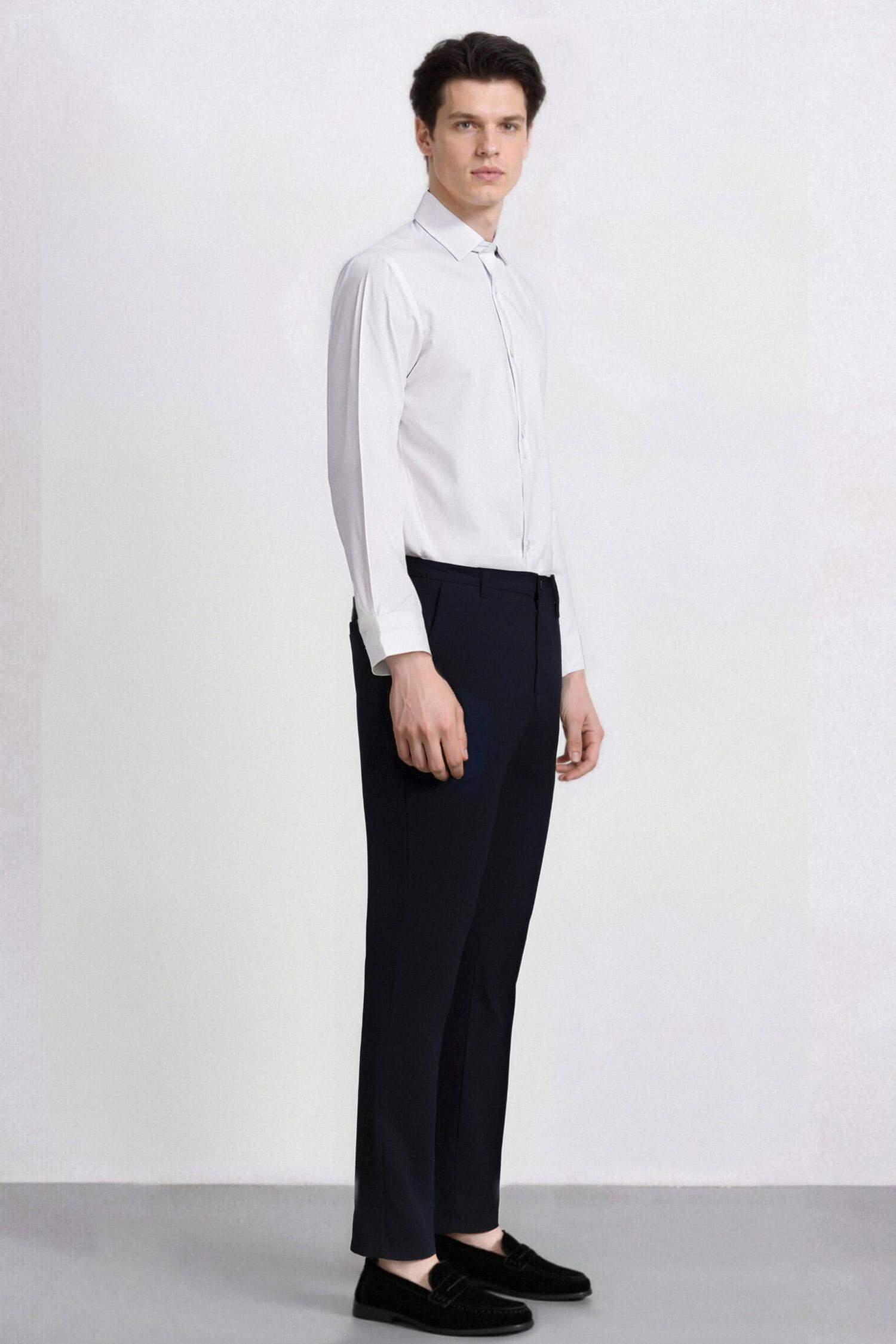 Slim Fit Dar Kesim Standart Paça Esnek Multifonksiyonel Dokuma Sporcu Pantolon