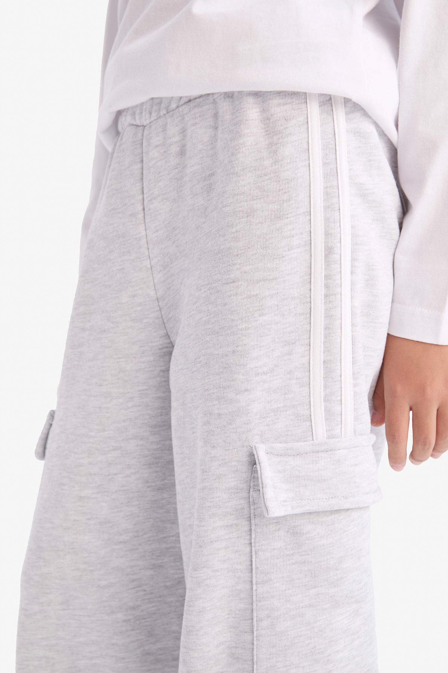 Kız Çocuk Wide Leg Beli Lastikli Geniş Bol Paça Eşofman Altı