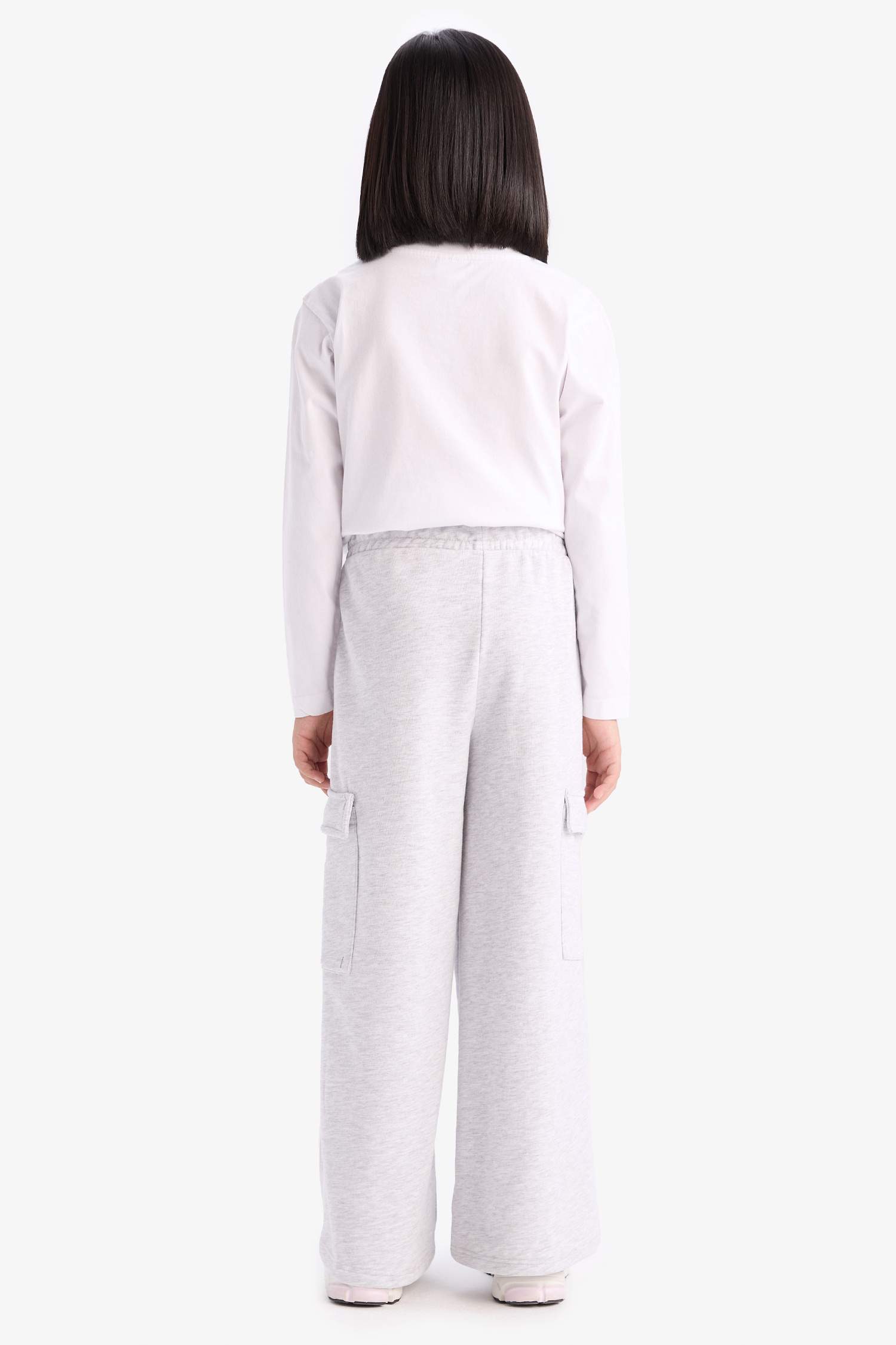 Kız Çocuk Wide Leg Beli Lastikli Geniş Bol Paça Eşofman Altı