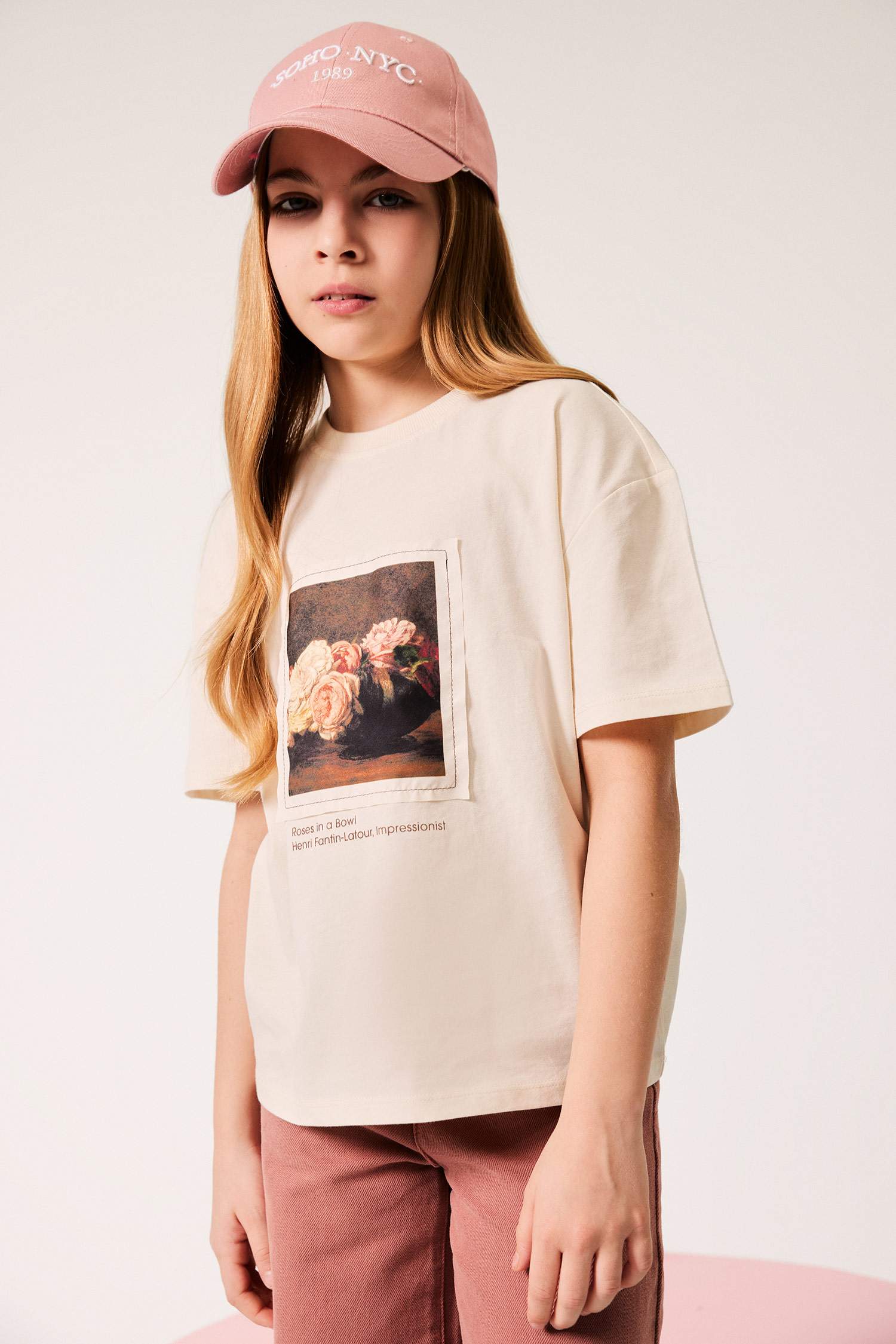 Girl Oversize Fit Crew Neck Short Sleeve T-shirt