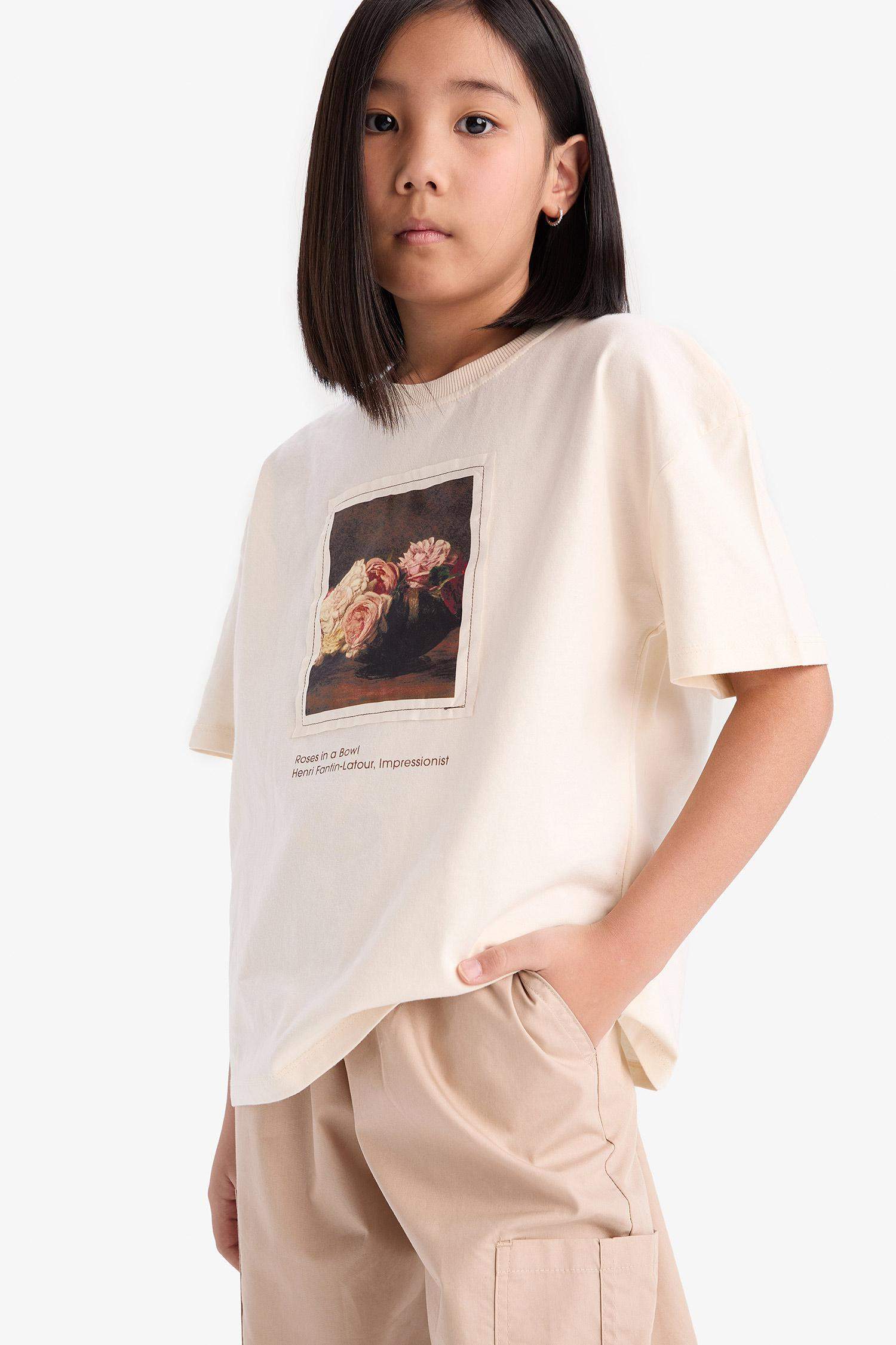 Girl Oversize Fit Crew Neck Short Sleeve T-shirt
