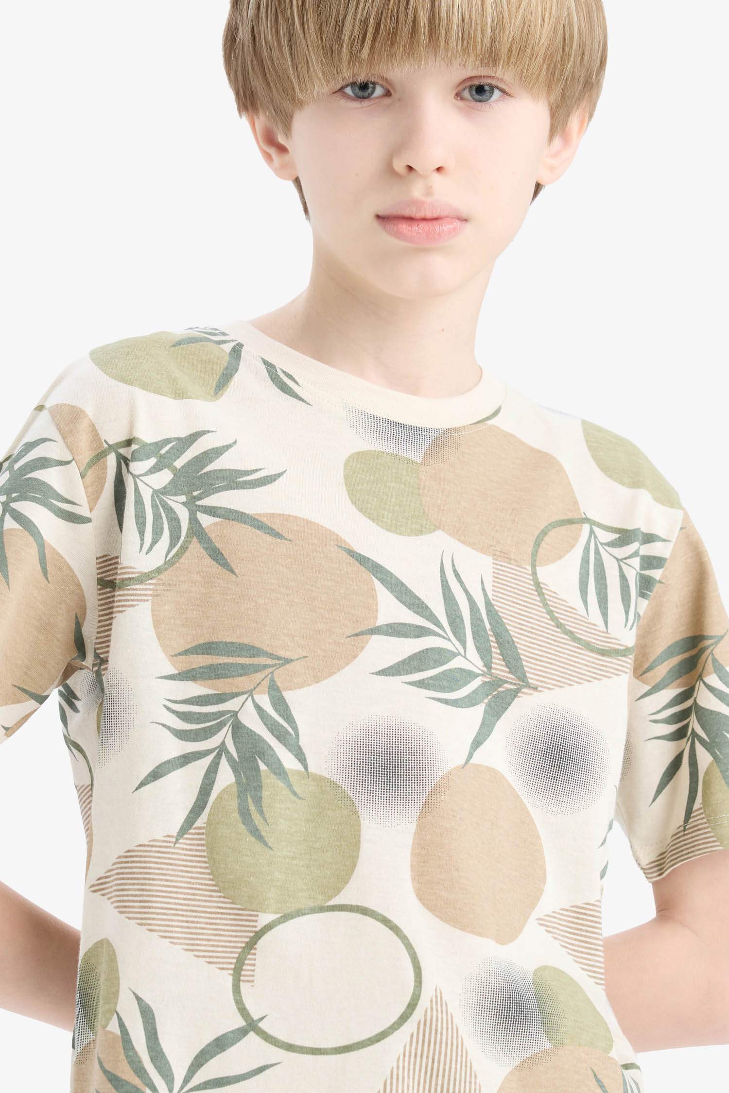 T-shirt imprimé à col rond et manches courtes pour garçon