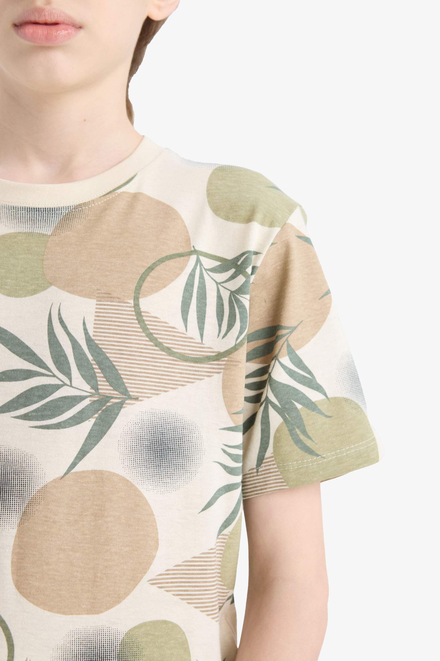 T-shirt imprimé à col rond et manches courtes pour garçon