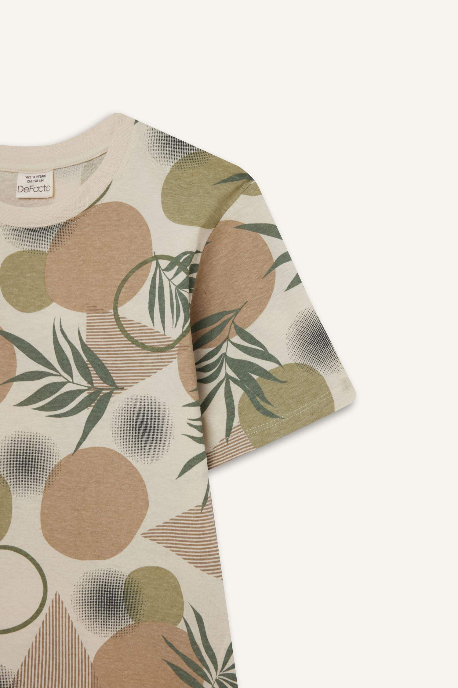 T-shirt imprimé à col rond et manches courtes pour garçon