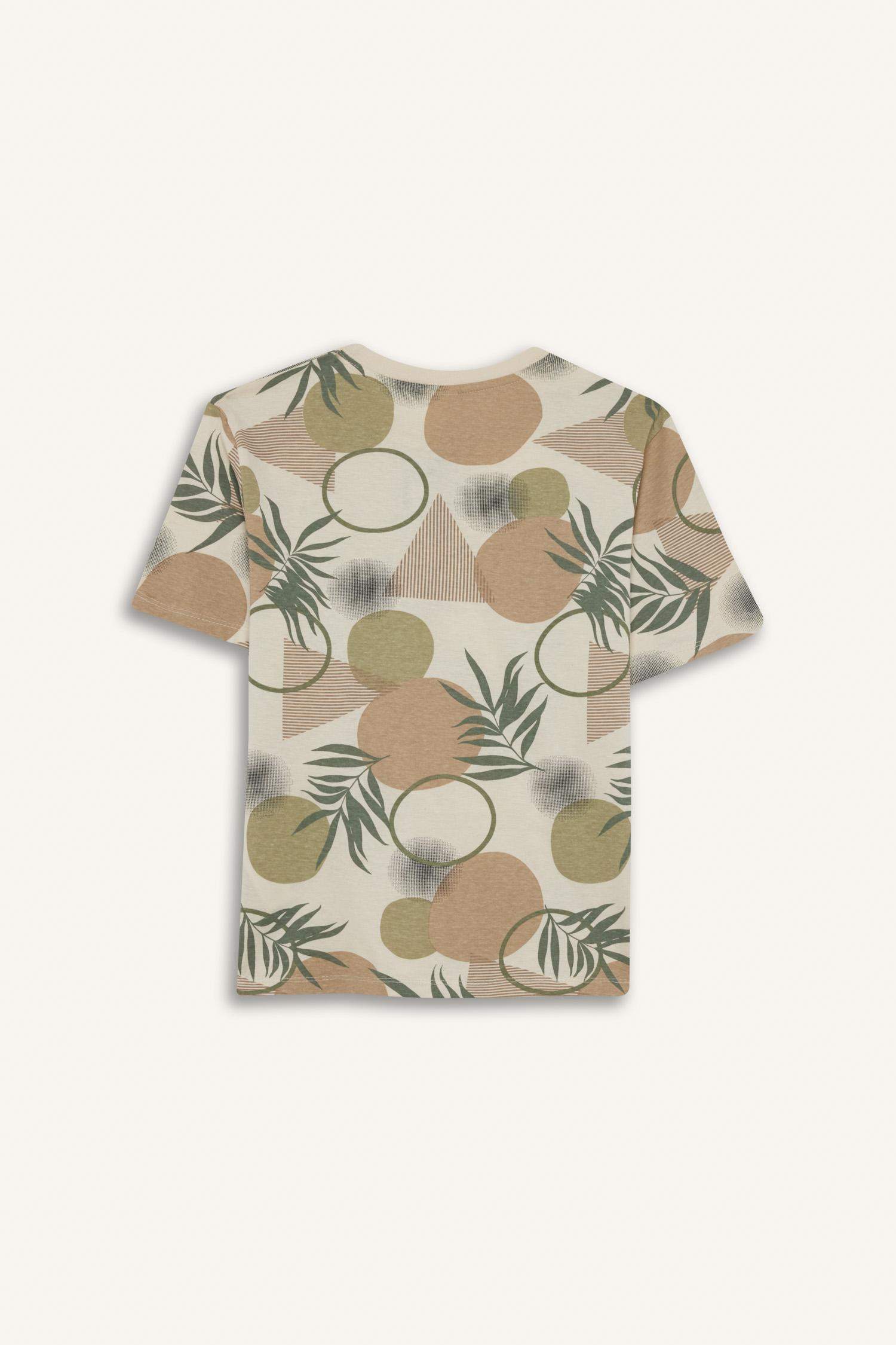 T-shirt imprimé à col rond et manches courtes pour garçon