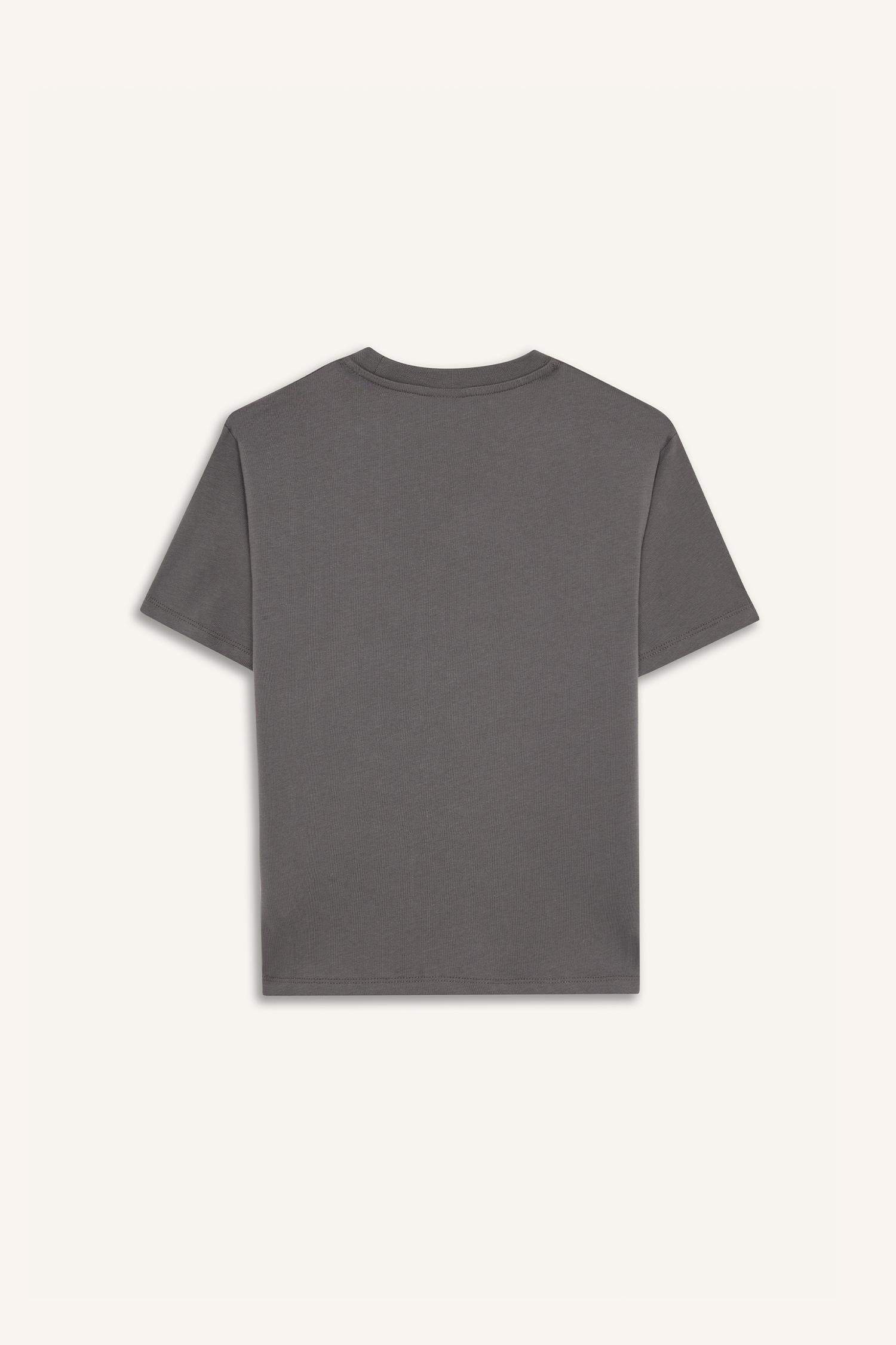 Erkek Çocuk Bisiklet Yaka Kaykay Baskılı Kısa Kollu Tişört