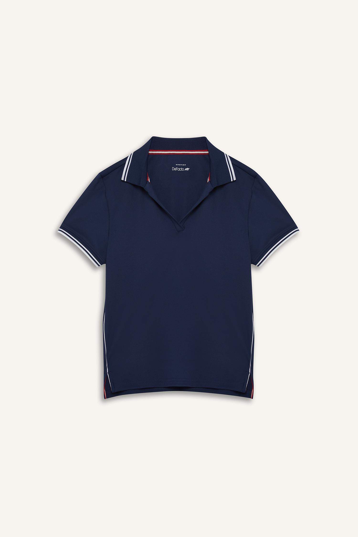 DeFactoFit Standard Fit Polo Neck Sports T-Shirt