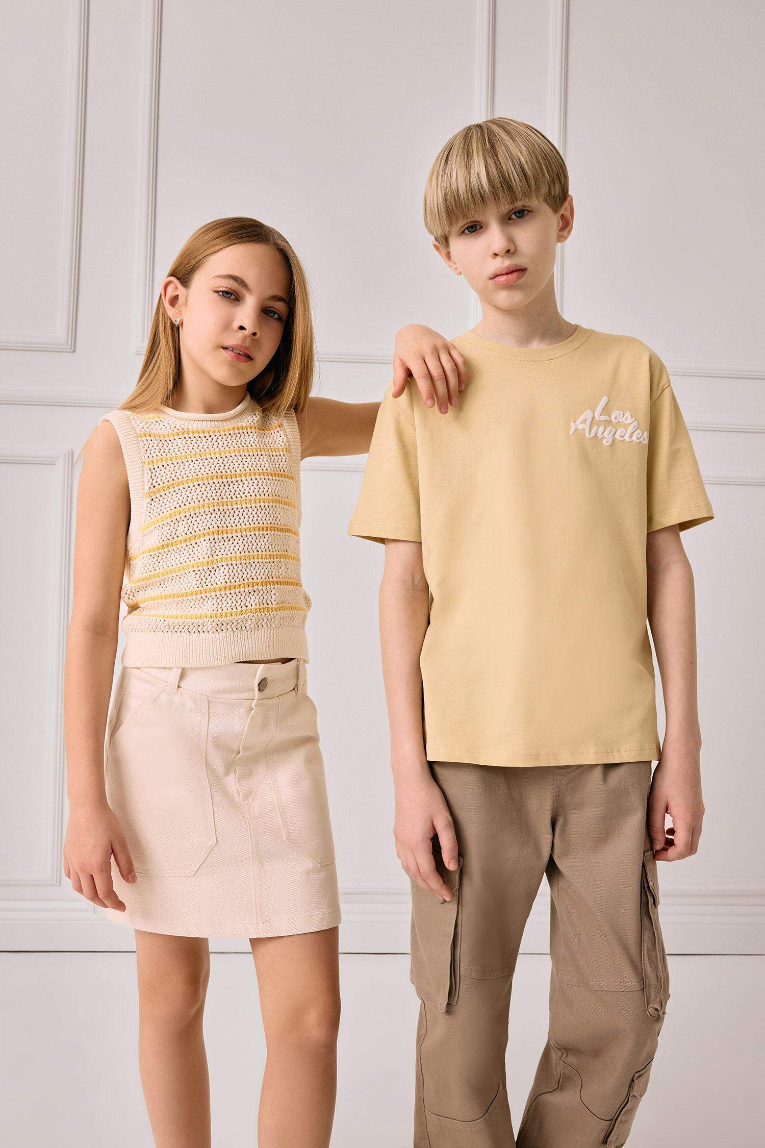 Jupe en gabardine pour fille