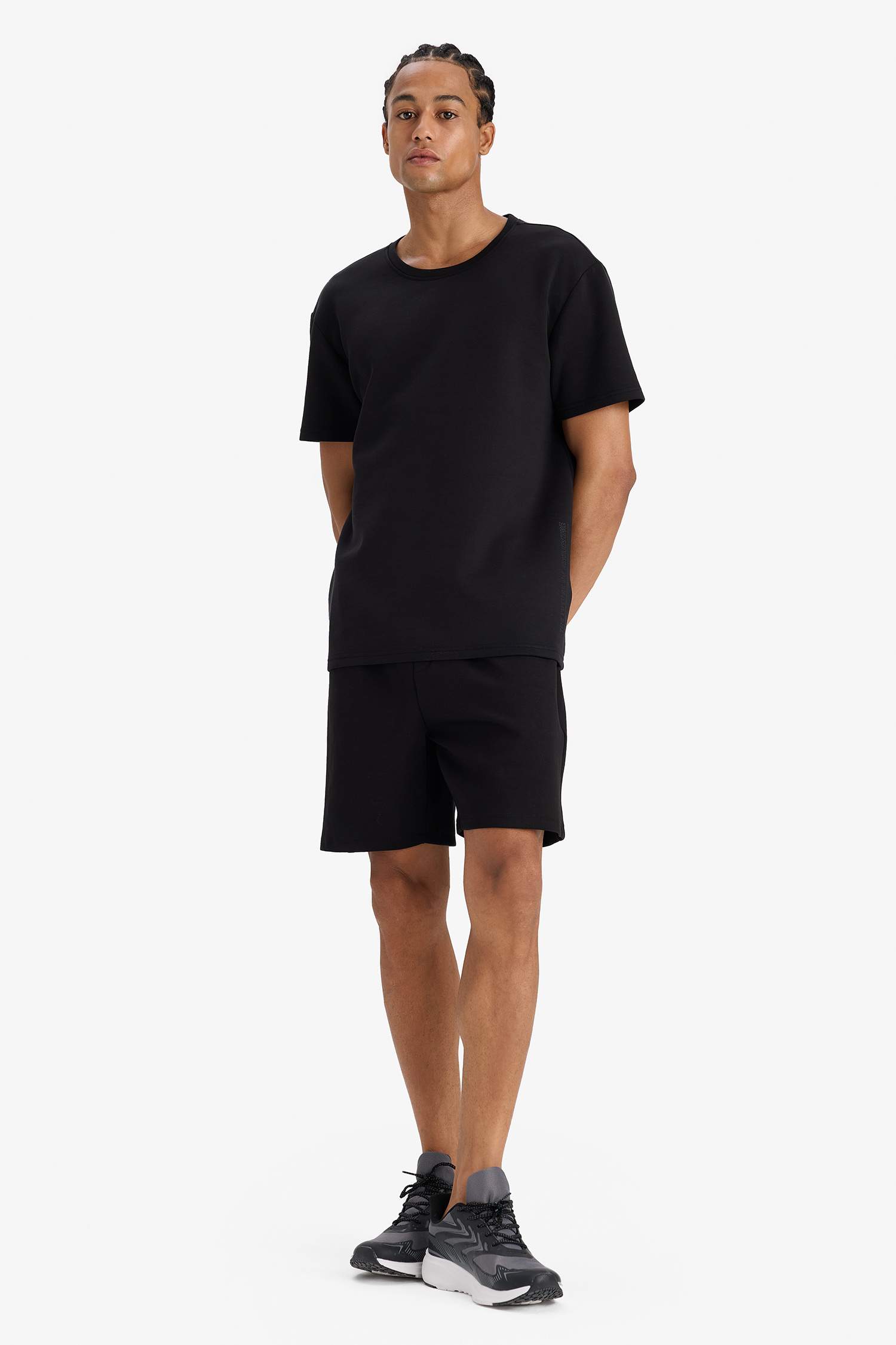 DeFactoFit Standard Fit Crew Neck Printed Sports T-Shirt