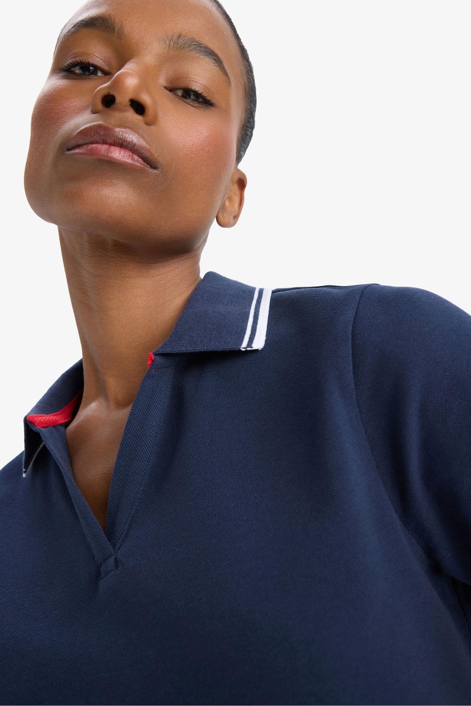 DeFactoFit Standard Fit Polo Neck Pique Mini Sports Dress