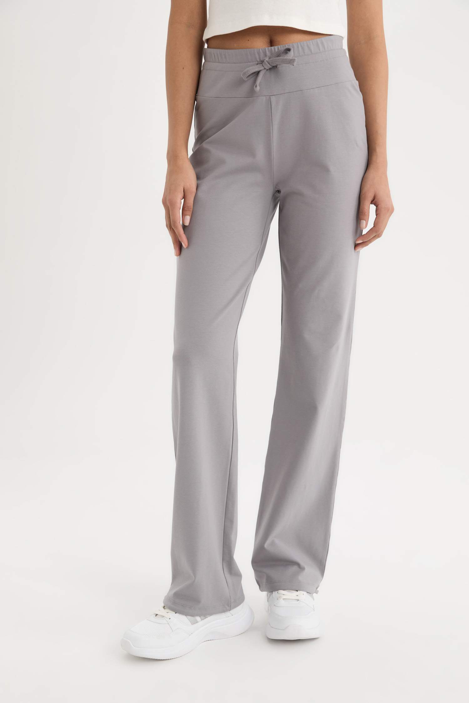 Flare Fit Yüksek Bel İspanyol Paça Sporcu Pantolon