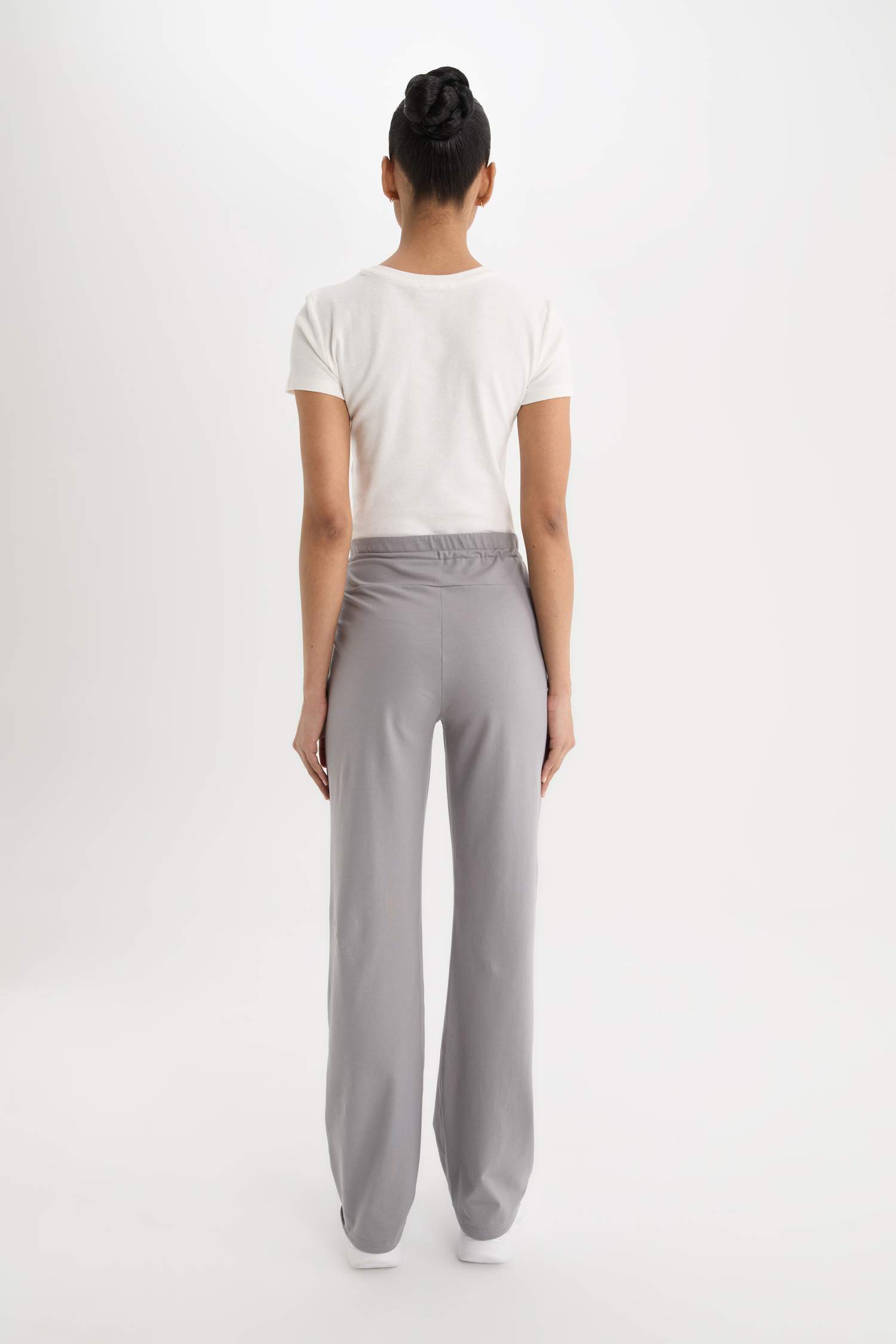 Flare Fit Yüksek Bel İspanyol Paça Sporcu Pantolon