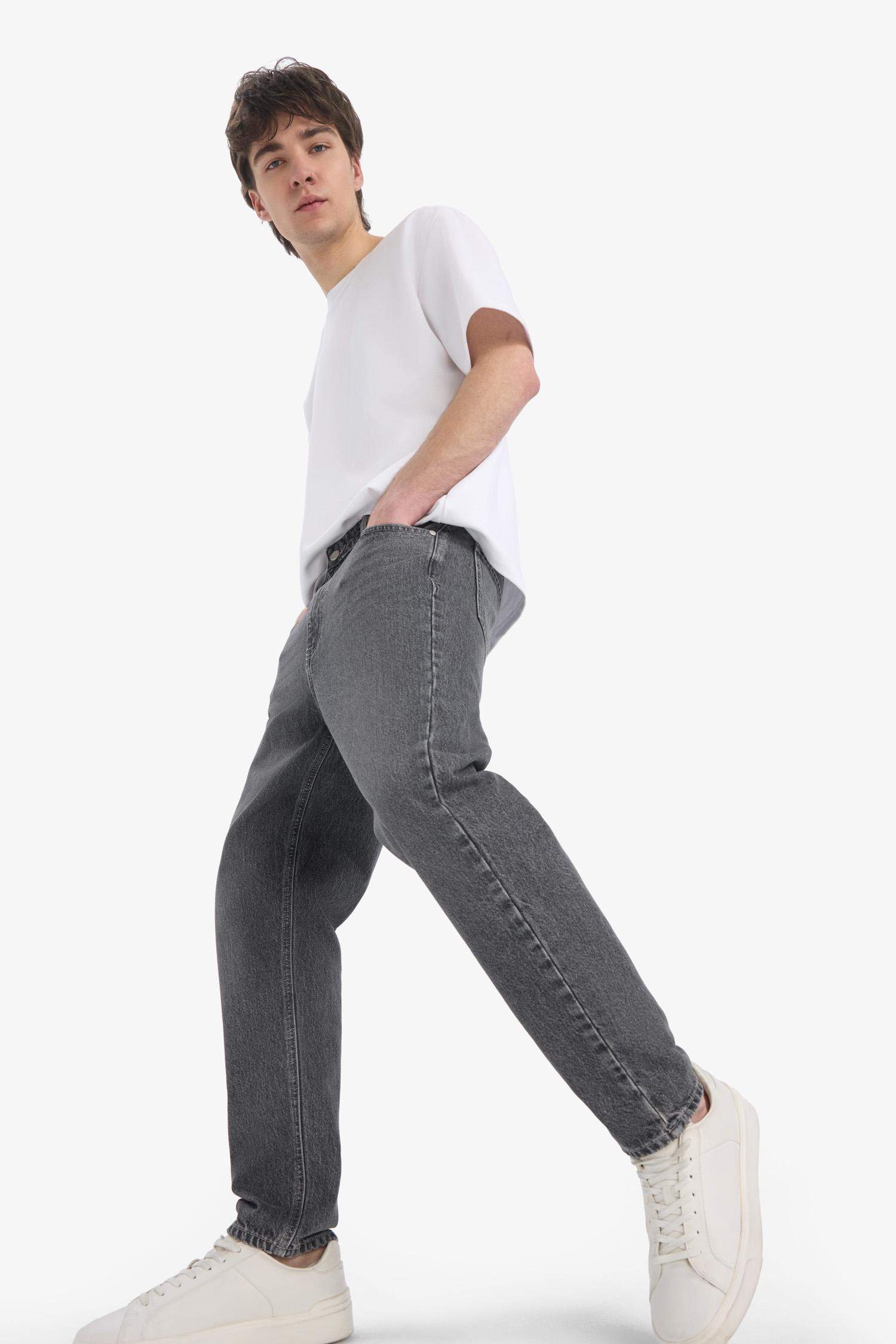 %100 Pamuk 90's Slim Fit Dar Kalıp Yüksek Bel Dar Paça Jean Pantolon