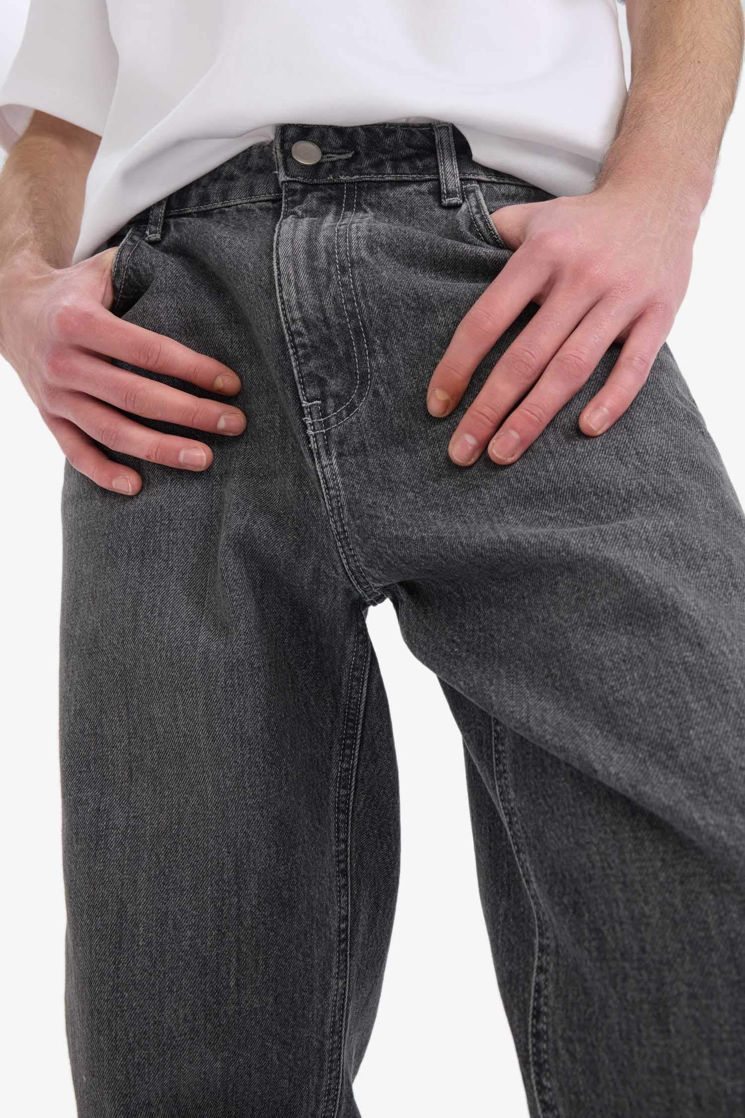 %100 Pamuk 90's Slim Fit Dar Kalıp Yüksek Bel Dar Paça Jean Pantolon