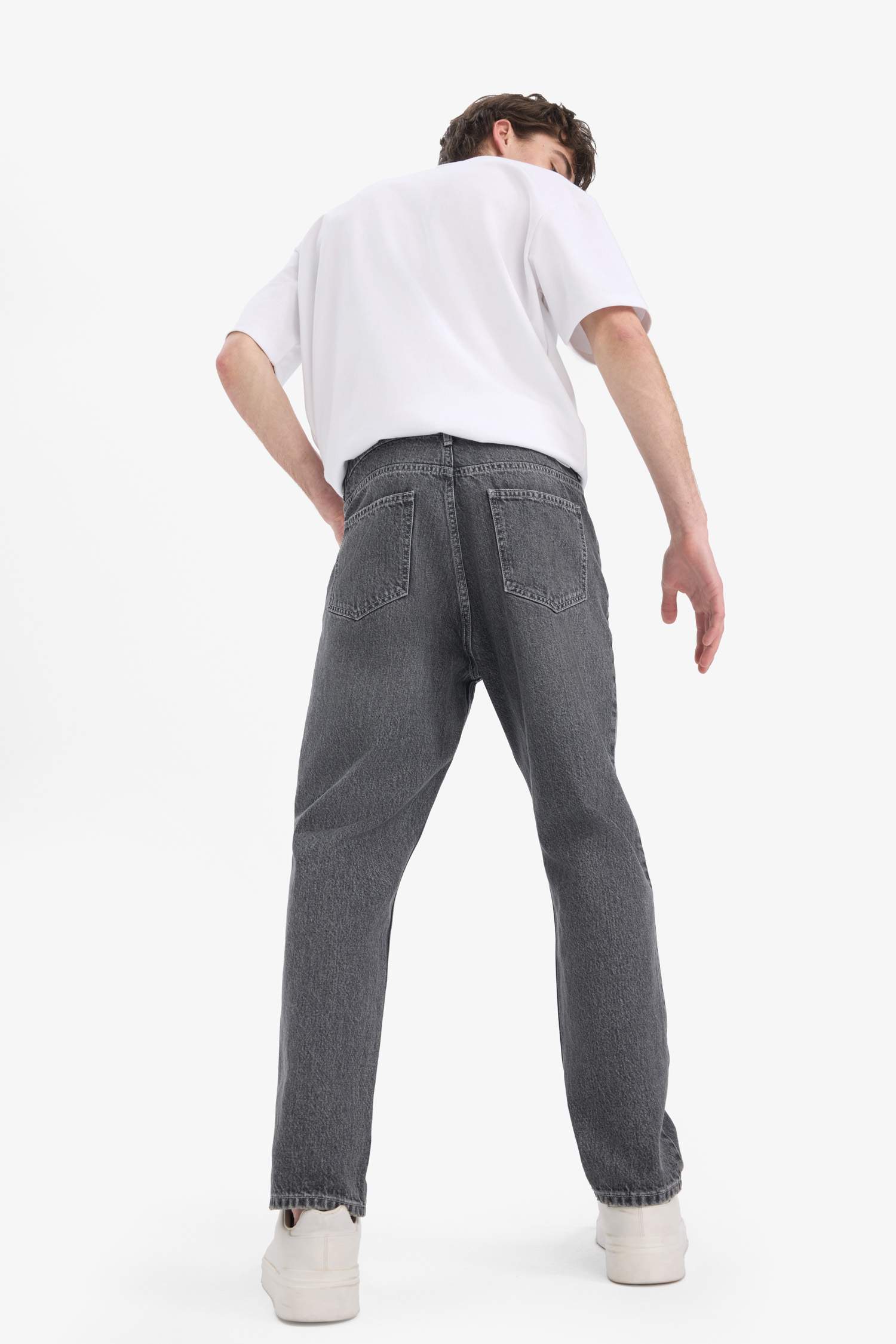 %100 Pamuk 90's Slim Fit Dar Kalıp Yüksek Bel Dar Paça Jean Pantolon