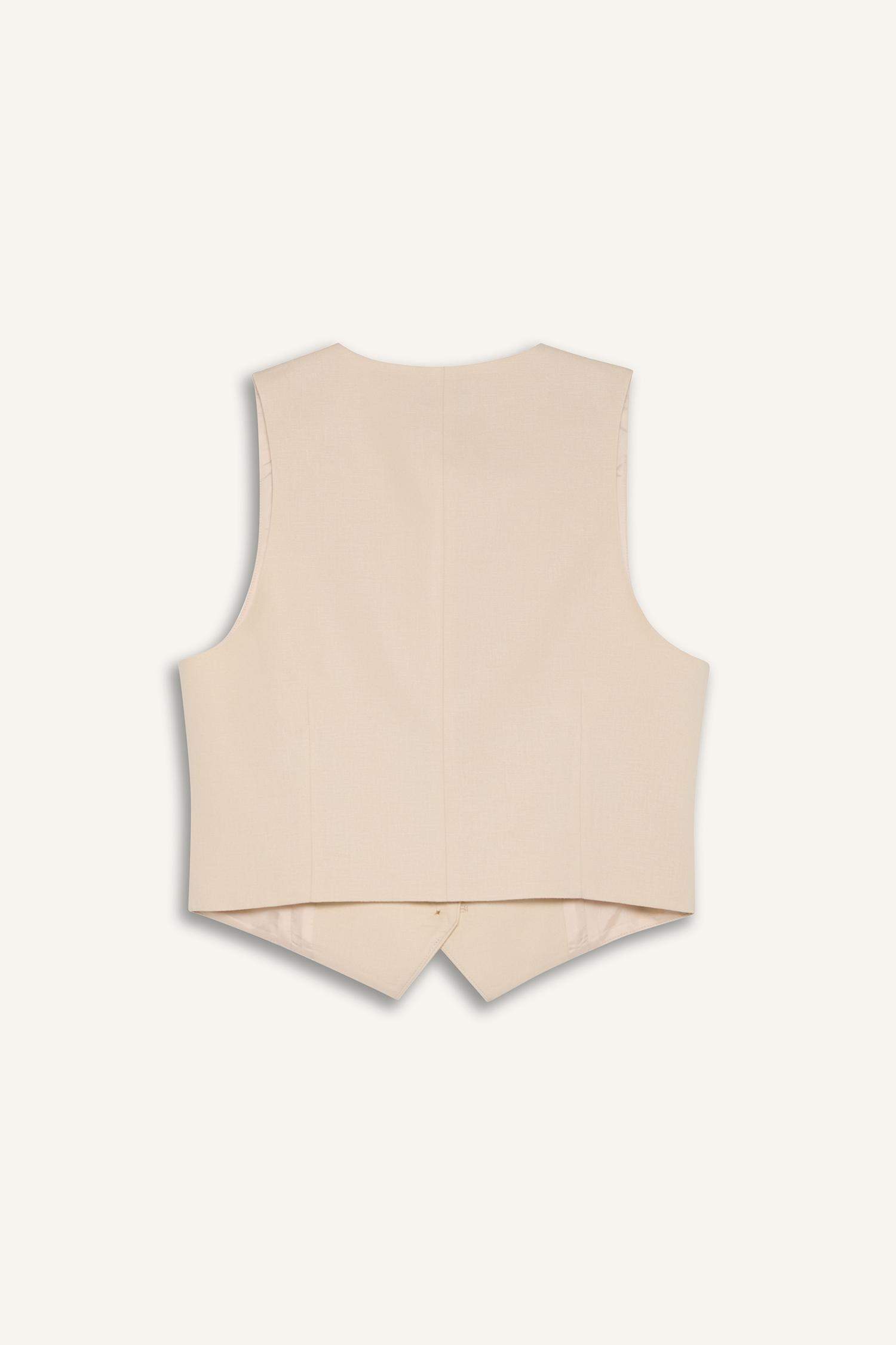 v жаға тафетта зығыр қоспасы Жилет