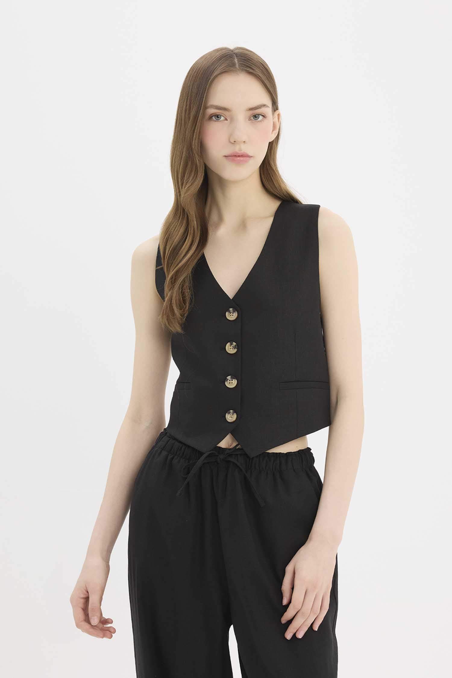 v жаға тафетта зығыр қоспасы Жилет