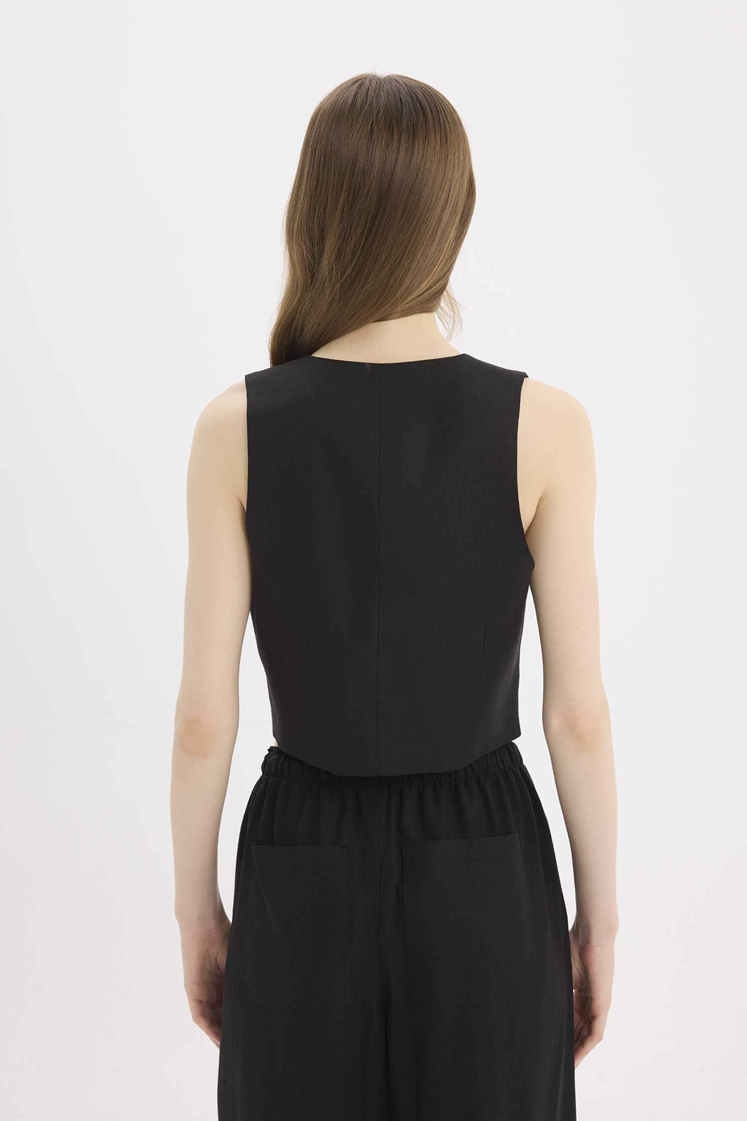 v жаға тафетта зығыр қоспасы Жилет