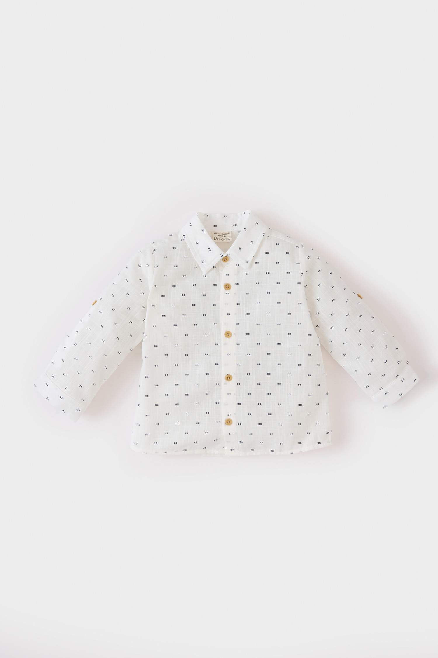 Erkek Bebek 3'lü Takım Desenli Uzun Kollu Gömlek Pantolon Pantolon Askısı