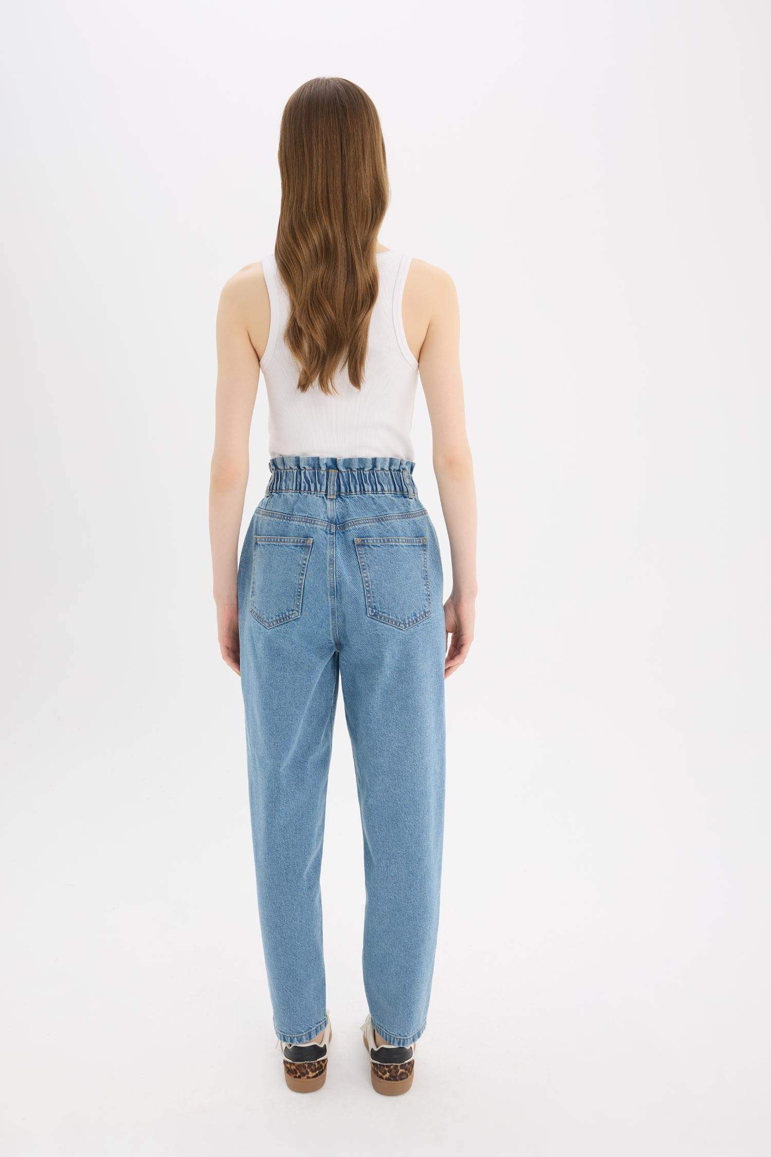 سروال جينز بيبرباج بخصر عالي