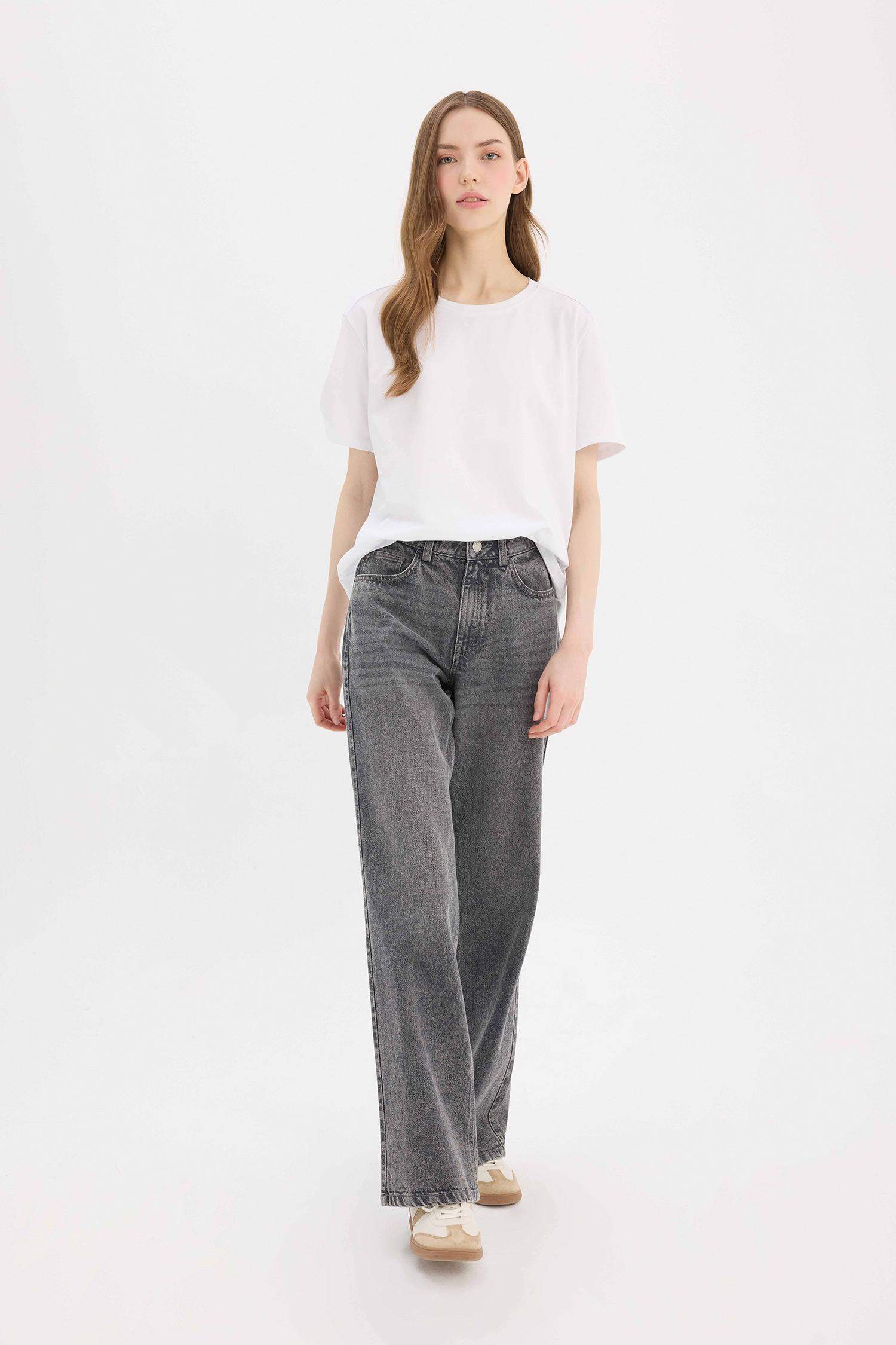 Таңдай Кең деним Шалбар