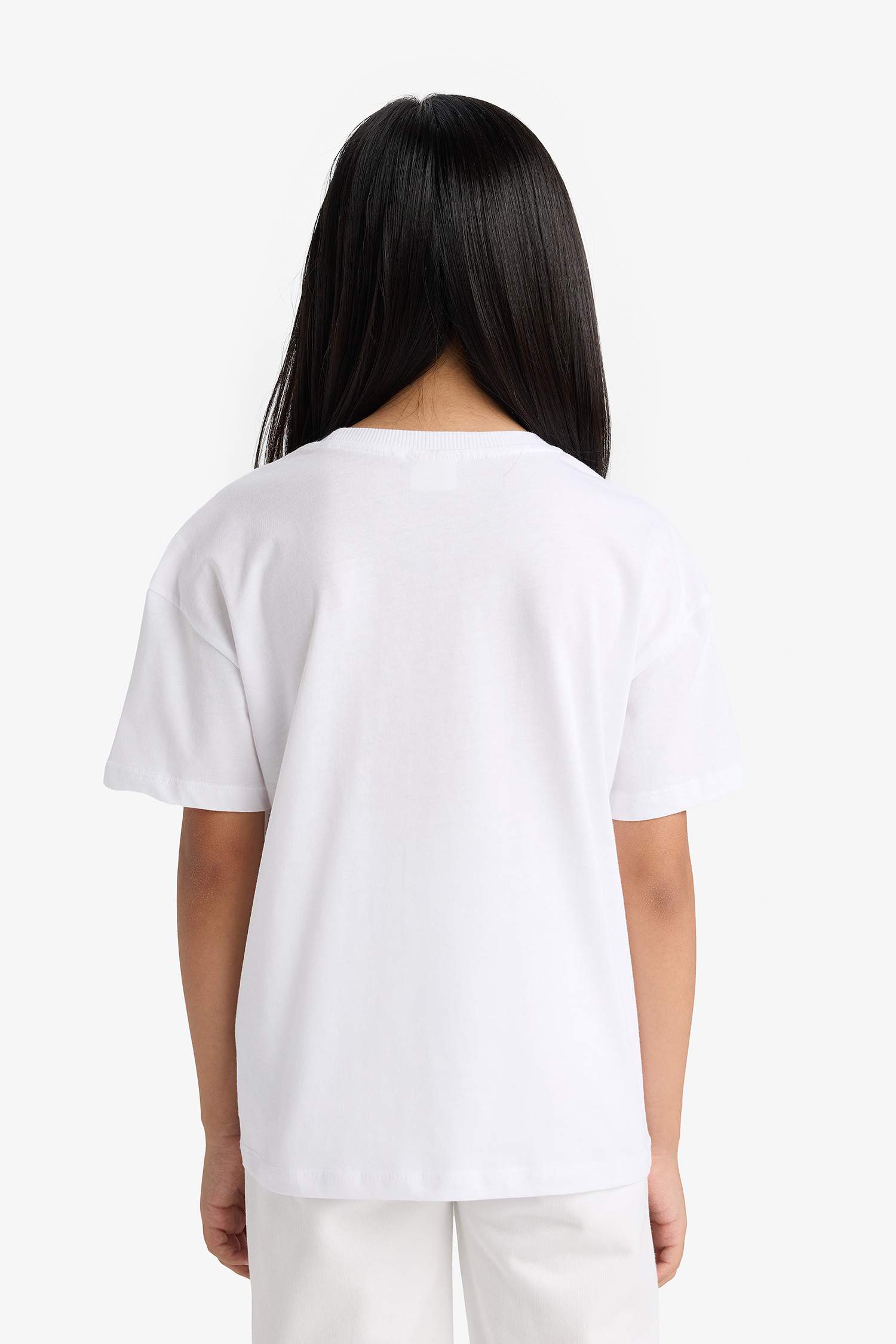 Girl Relax Fit Crew Neck 2 Piece Short Sleeve T-Shirt