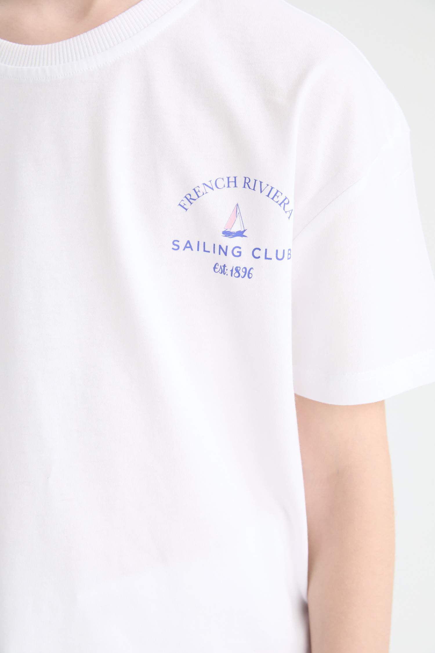 تيشيرت بناتي نص كم قصة مريحة برقبة مستديرة - قطعتين