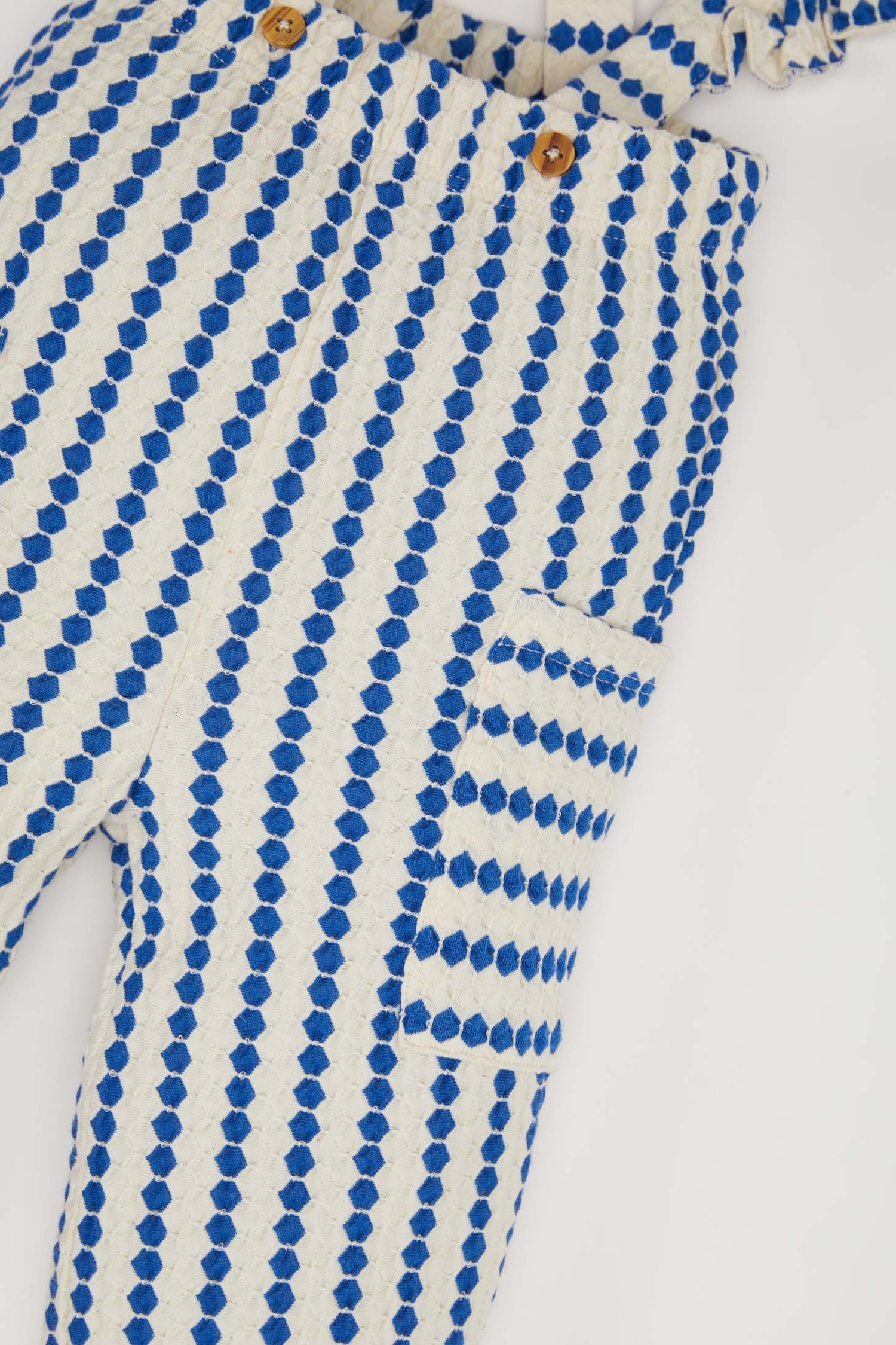 Salopette à motif avec poches pour bébé fille