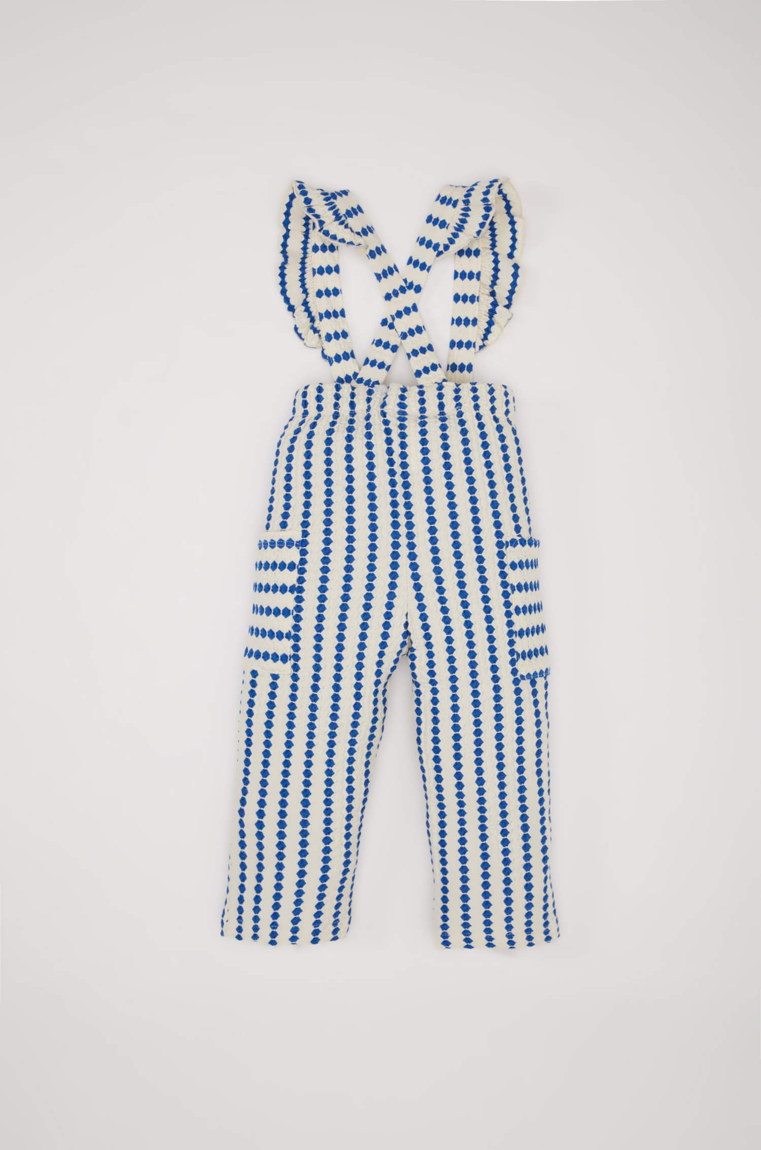 Salopette à motif avec poches pour bébé fille