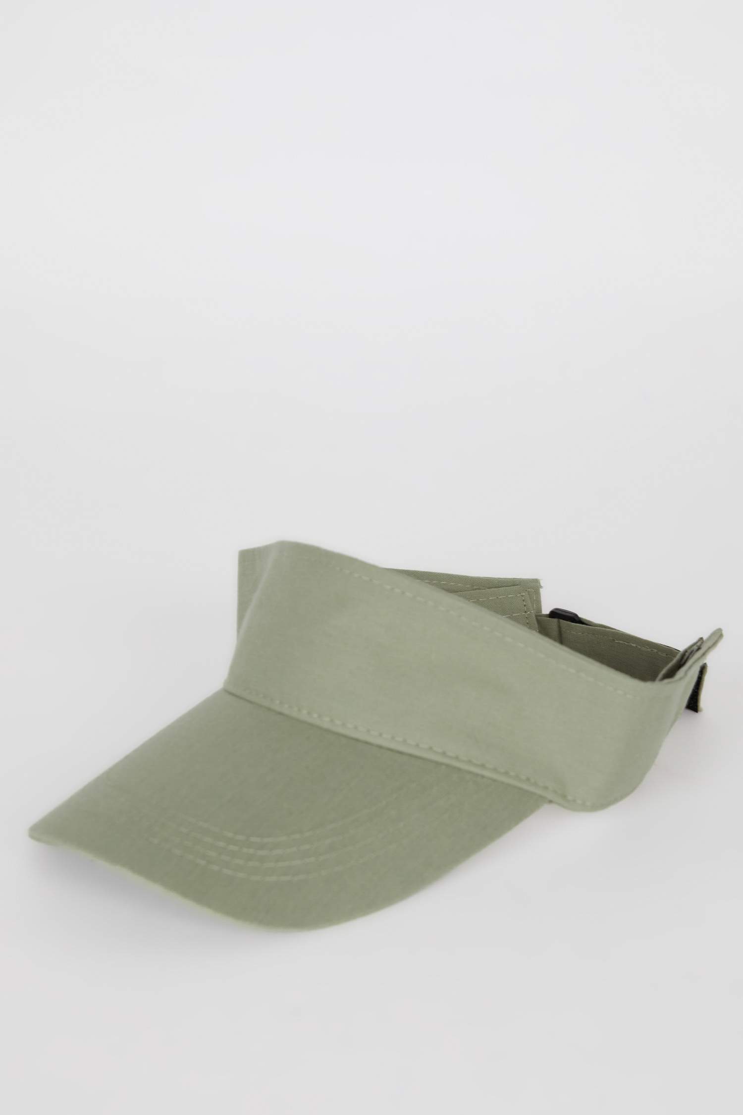 Kadın Etiket Baskılı Dokuma Vizör Şapka