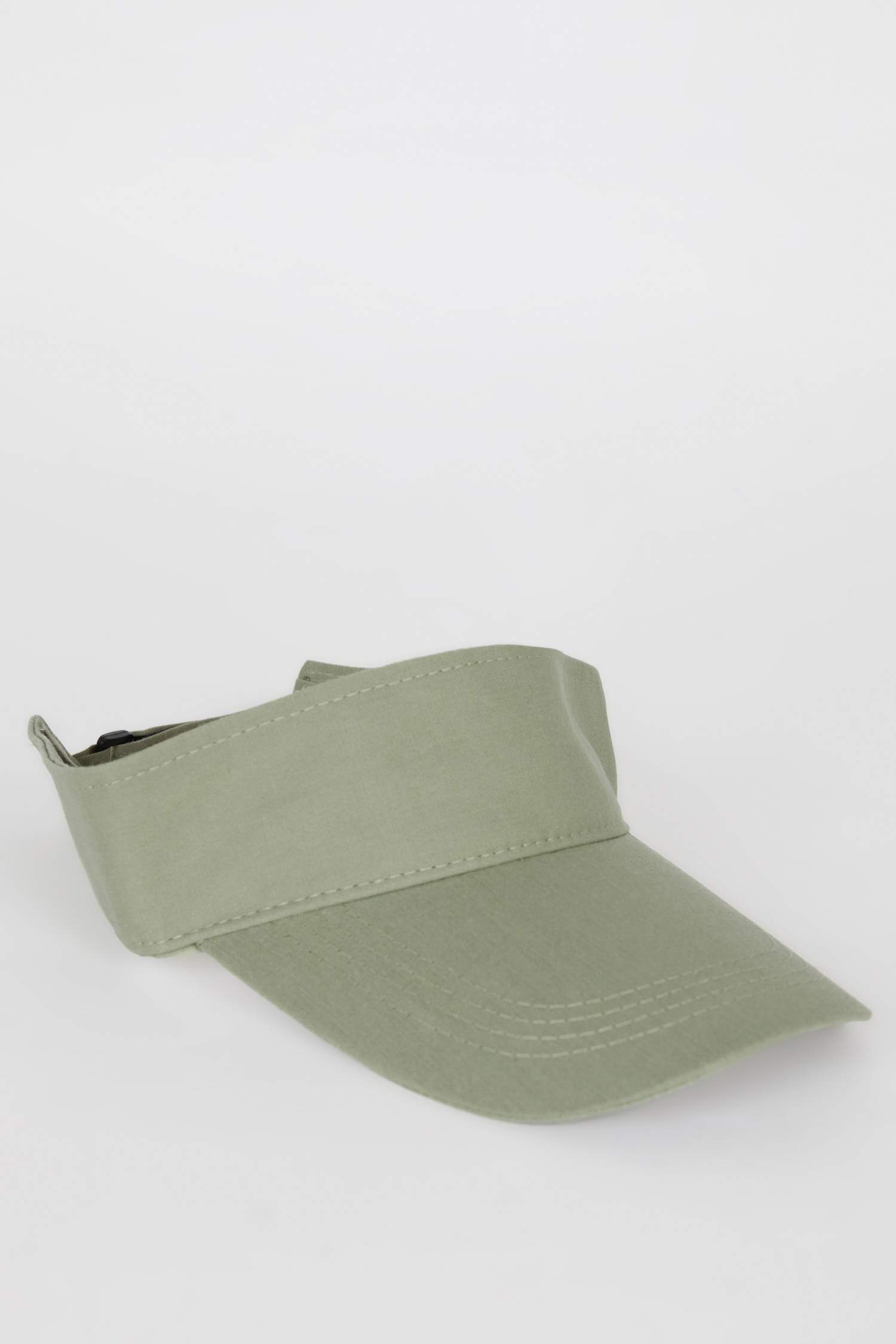 Kadın Etiket Baskılı Dokuma Vizör Şapka