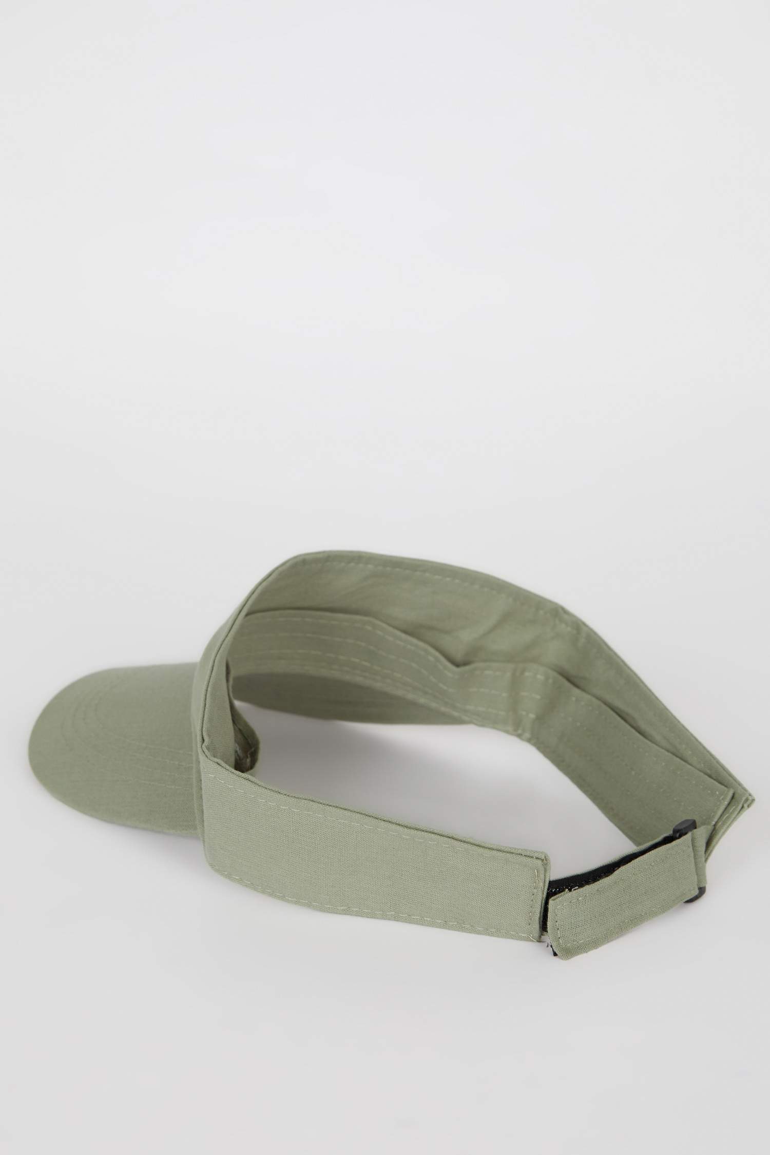 Kadın Etiket Baskılı Dokuma Vizör Şapka