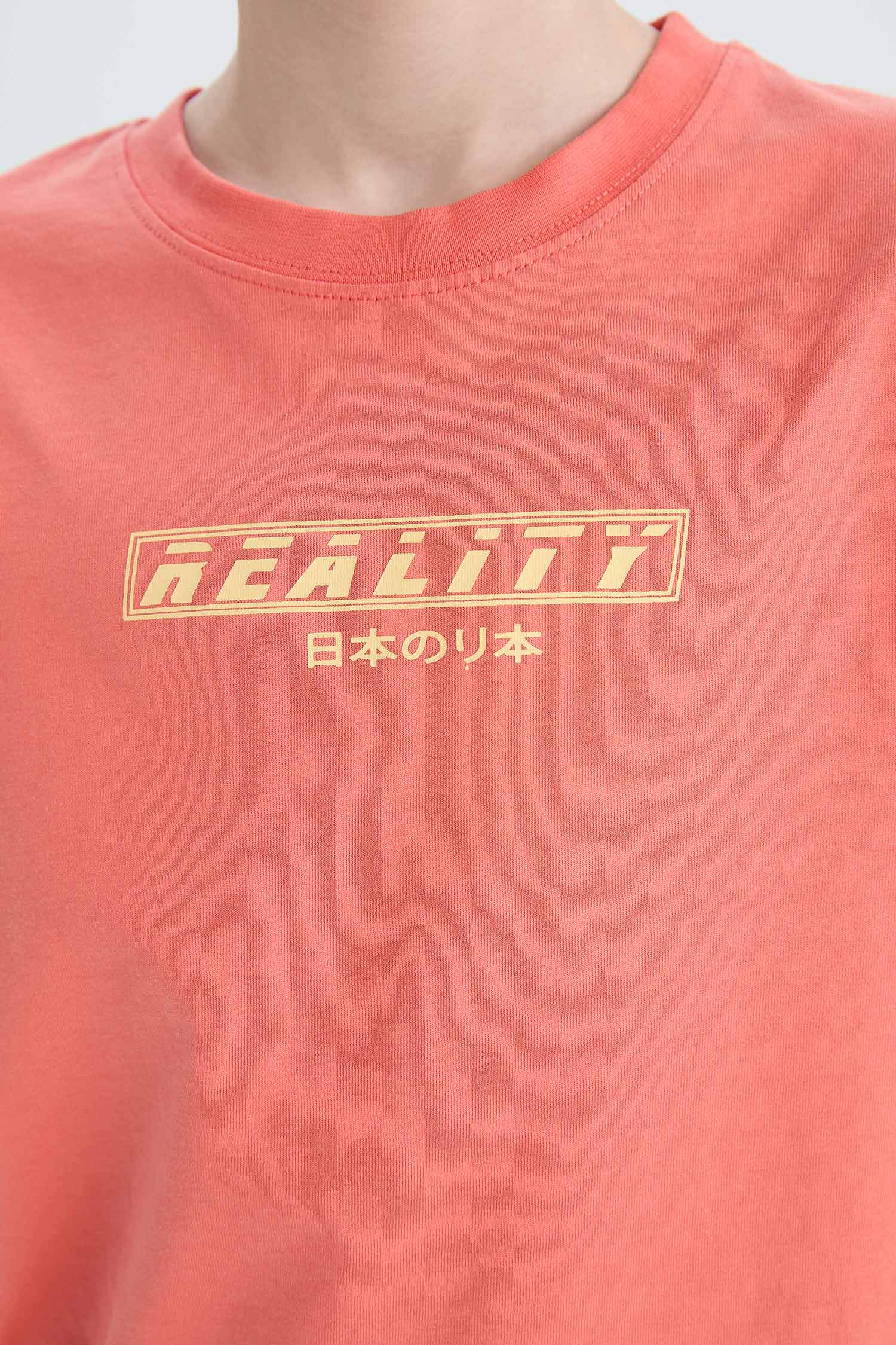 Ұлдарға дөңгелек жаға қысқа жеңді Қысқа жеңді футболка