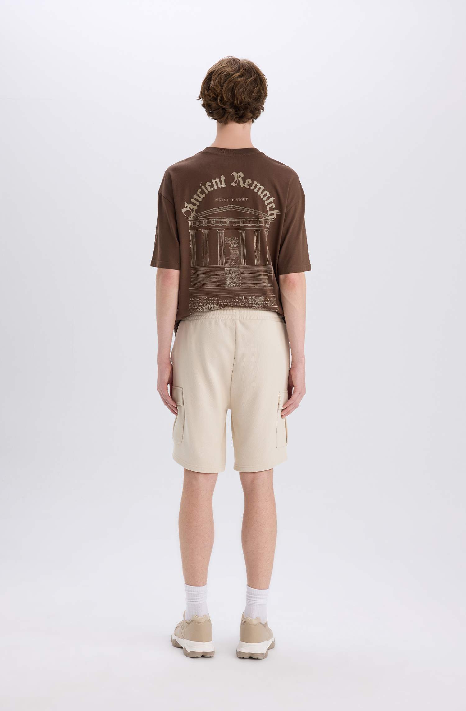 Regular Fit Beli Bağcıklı Kargo Cepli Şort