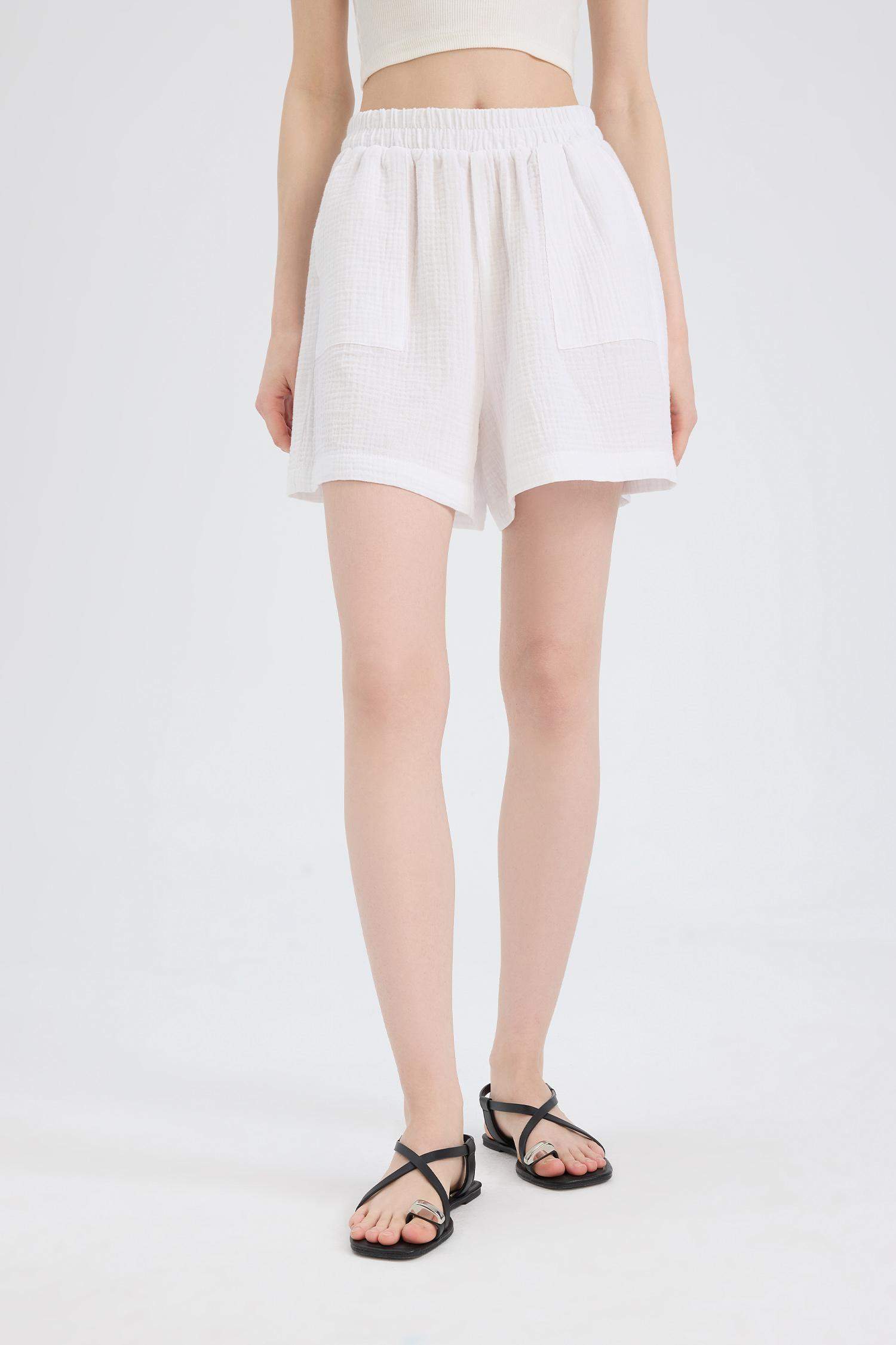 Regular Fit шорты из муслина на резинке