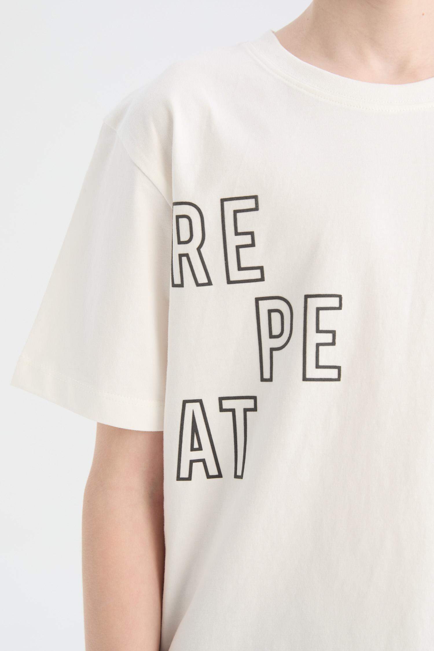 T-shirt imprimé au dos à col rond pour garçon