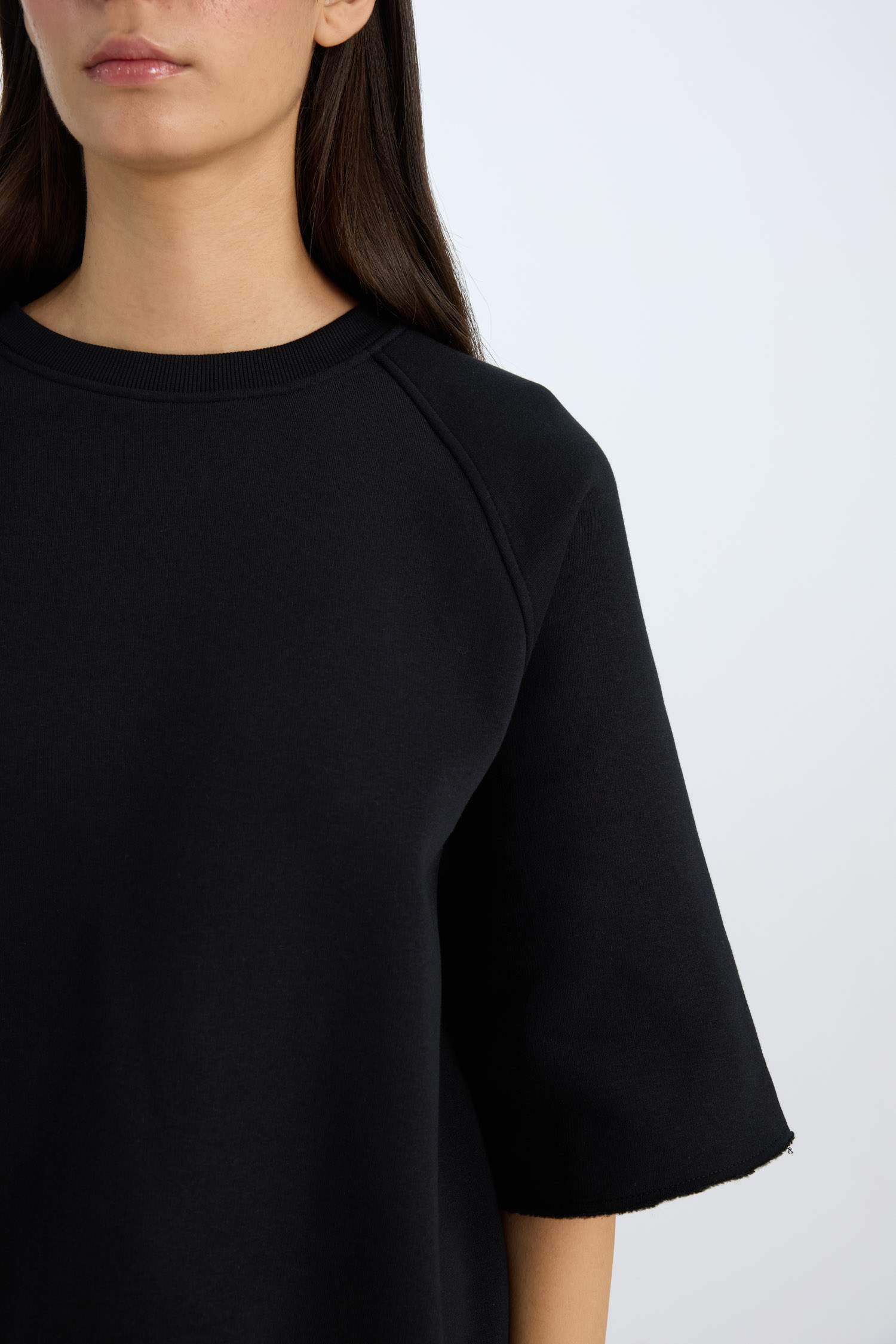 үлкен пішім дөңгелек жаға Свитер