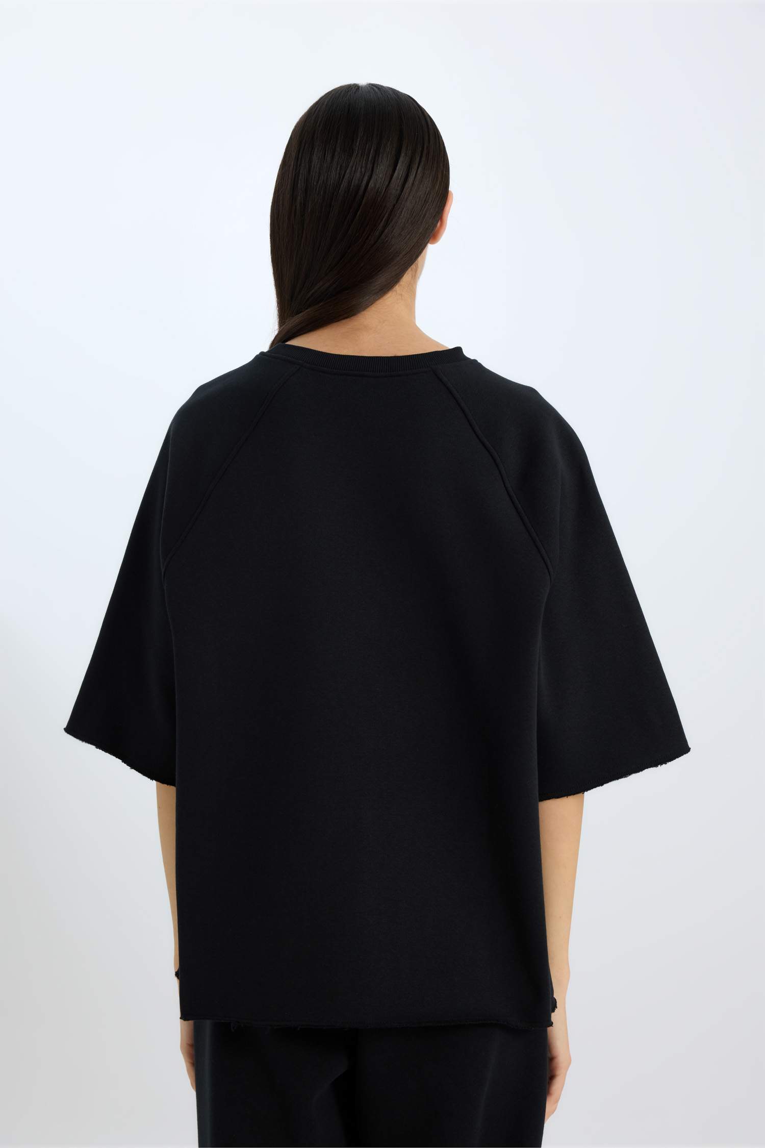 үлкен пішім дөңгелек жаға Свитер