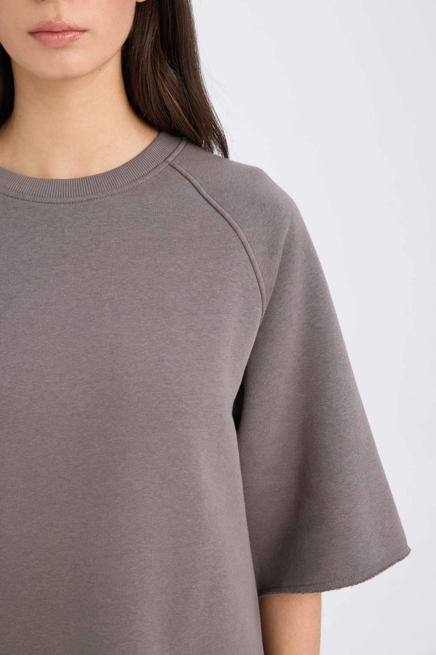 Oversize Fit Crew Neck Casual Sweatshirt