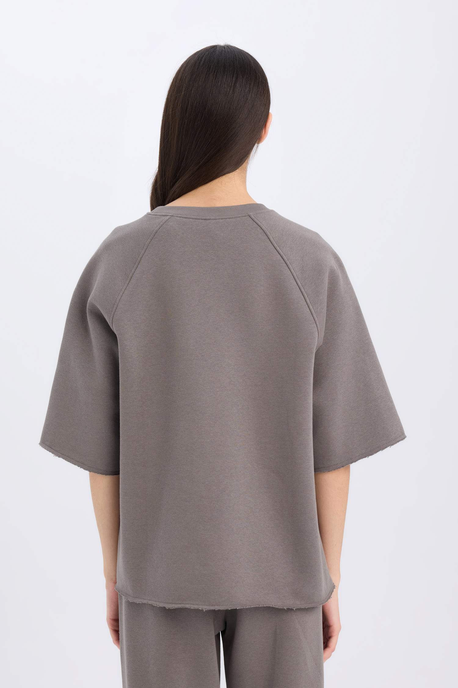 Oversize Fit Crew Neck Casual Sweatshirt