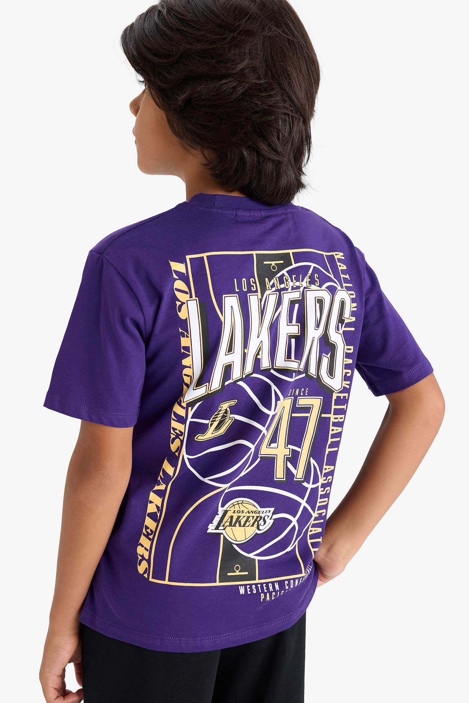 Boy NBA Los Angeles Lakers Printed Back T-Shirt